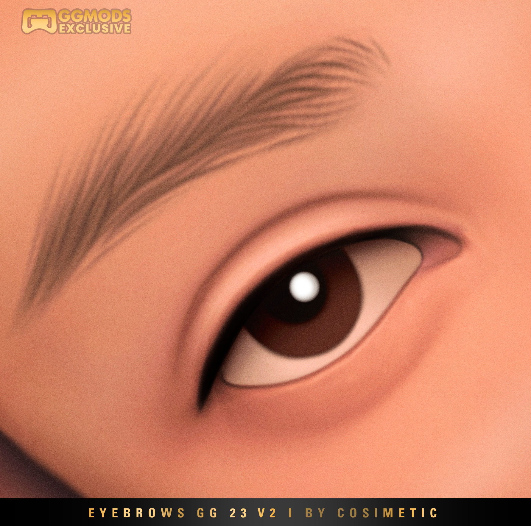 Soft Fade Brows GG 23 V2 mod for The Sims 4 