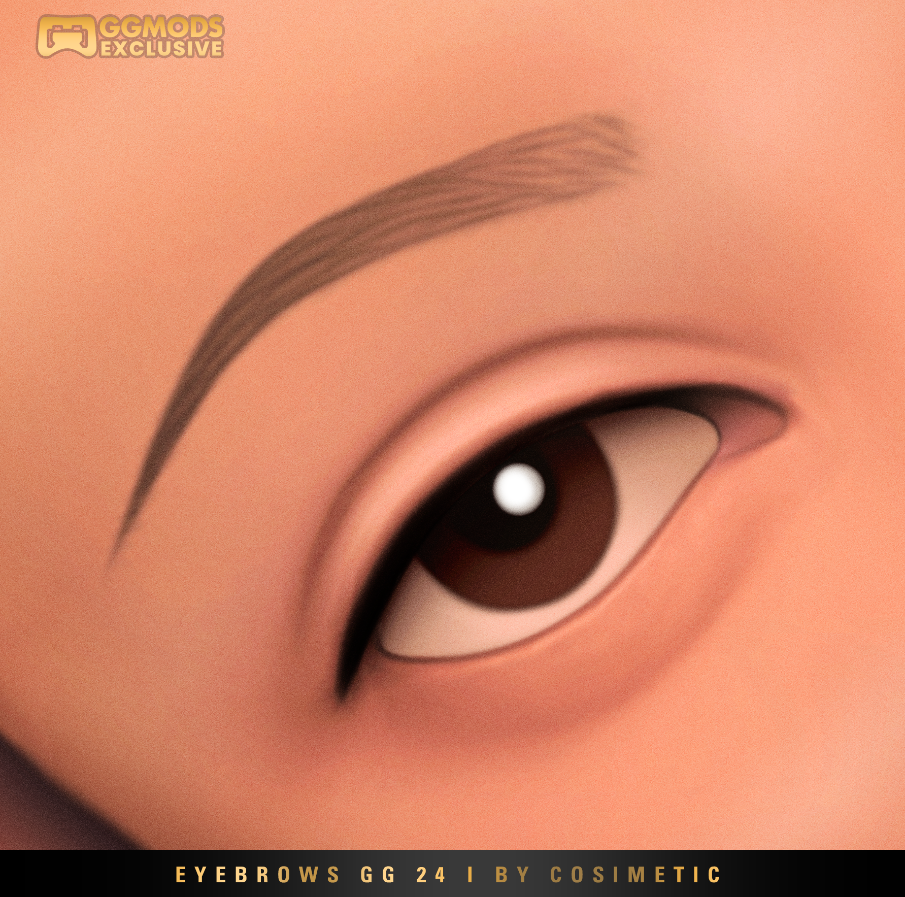 Y2K Slim Brows GG 24 mod for The Sims 4 