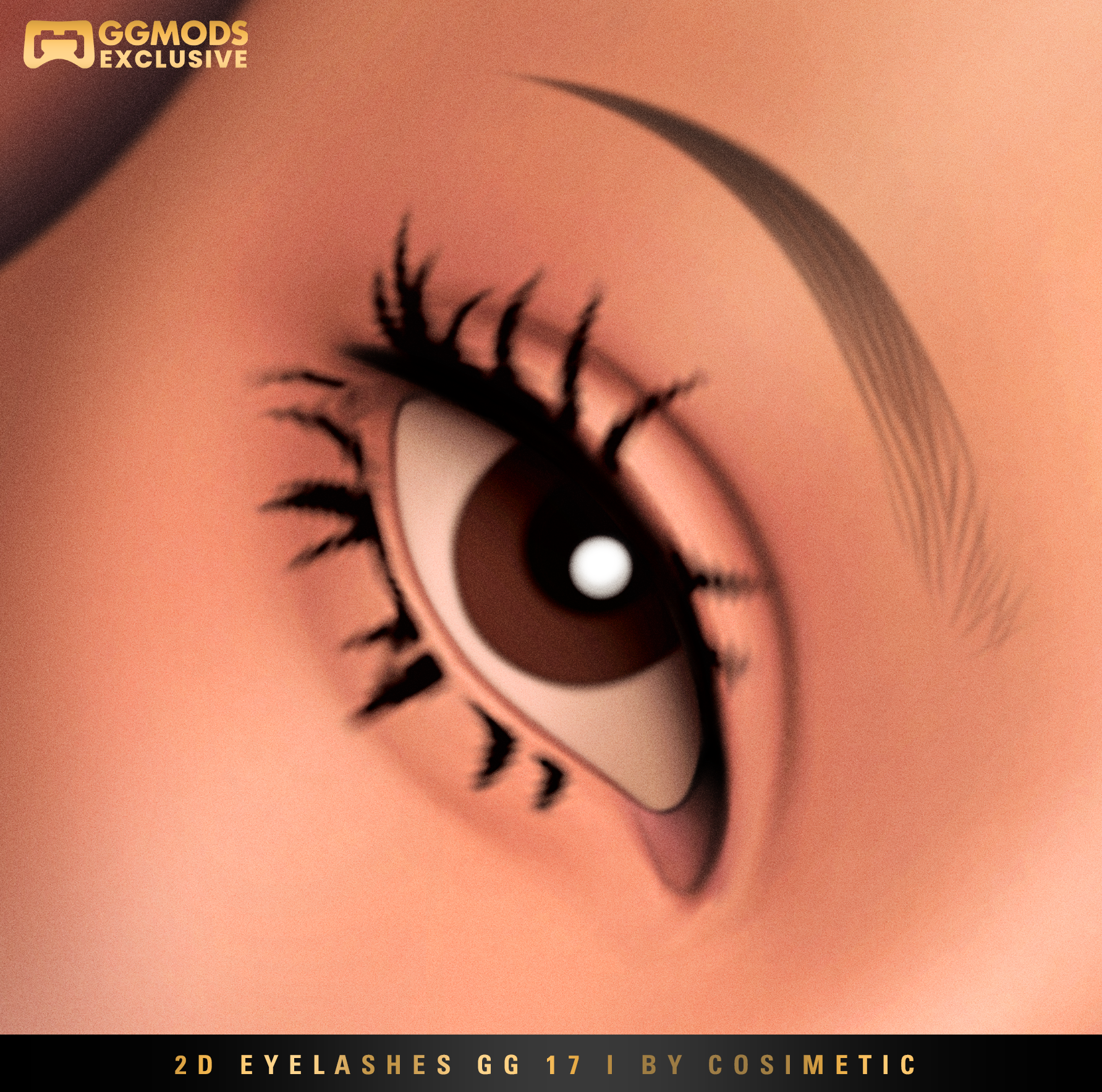 2D MM Clean Volume Lashes GG 17 mod for The Sims 4 