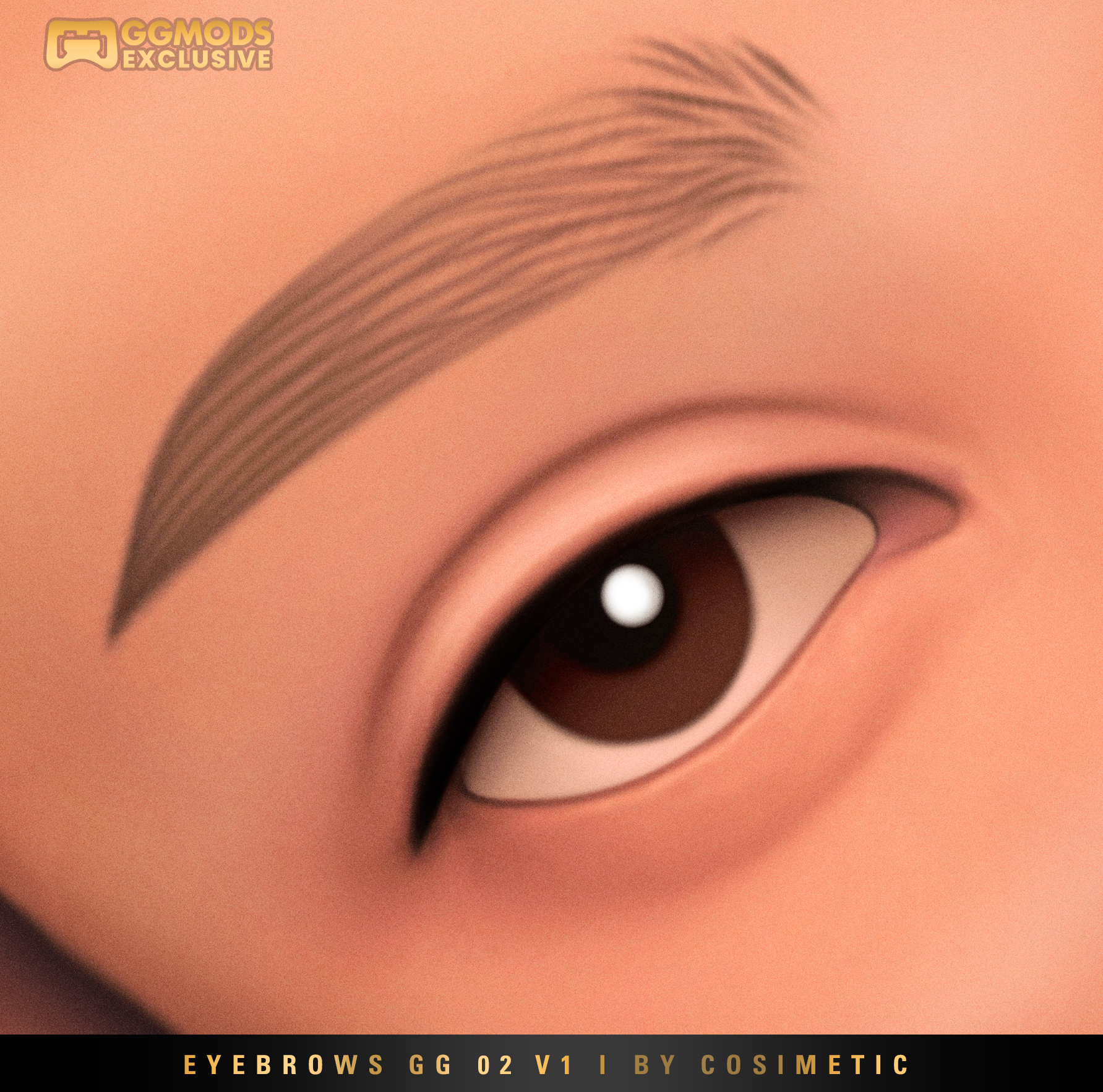 Soft Feather Brows GG02 V1 mod for The Sims 4 