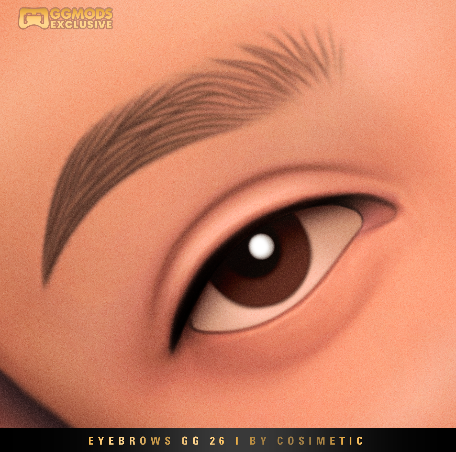 Silk Arc Brows GG 26 mod for The Sims 4 