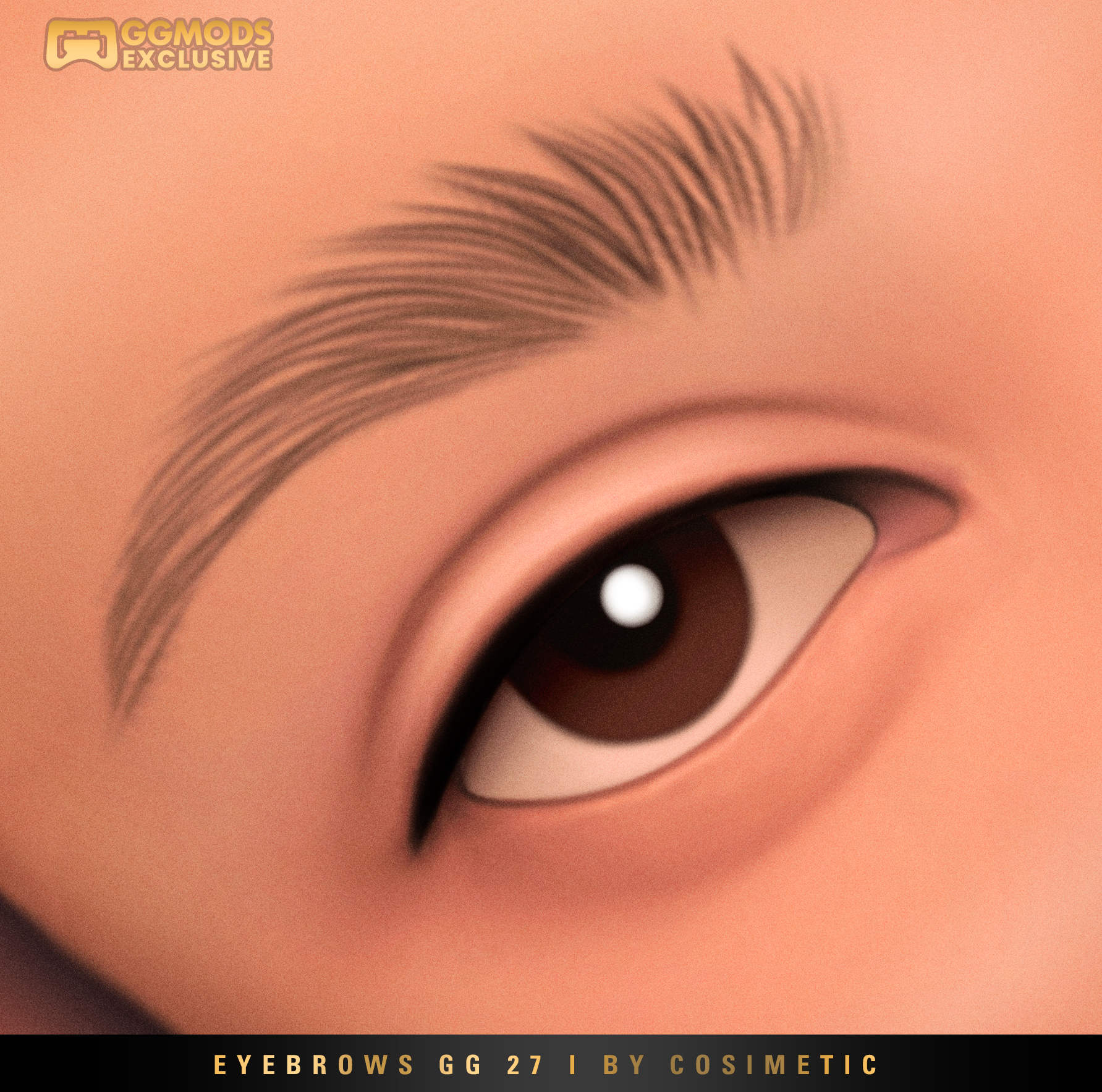 Wild Trace Brows GG 27 mod for The Sims 4 