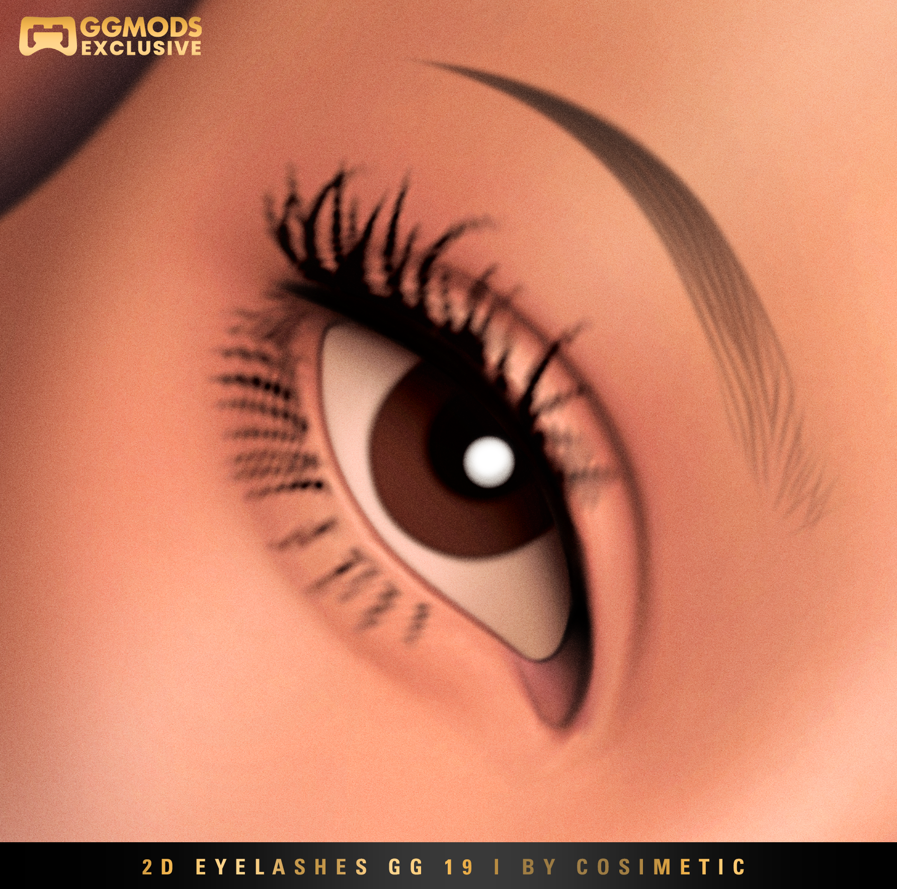 2D MM Bare Flick Lashes GG 19 mod for The Sims 4 