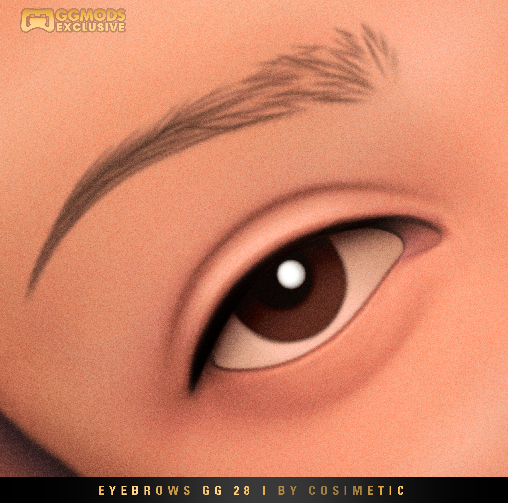 Fine Trace Brows GG 28 mod for The Sims 4 