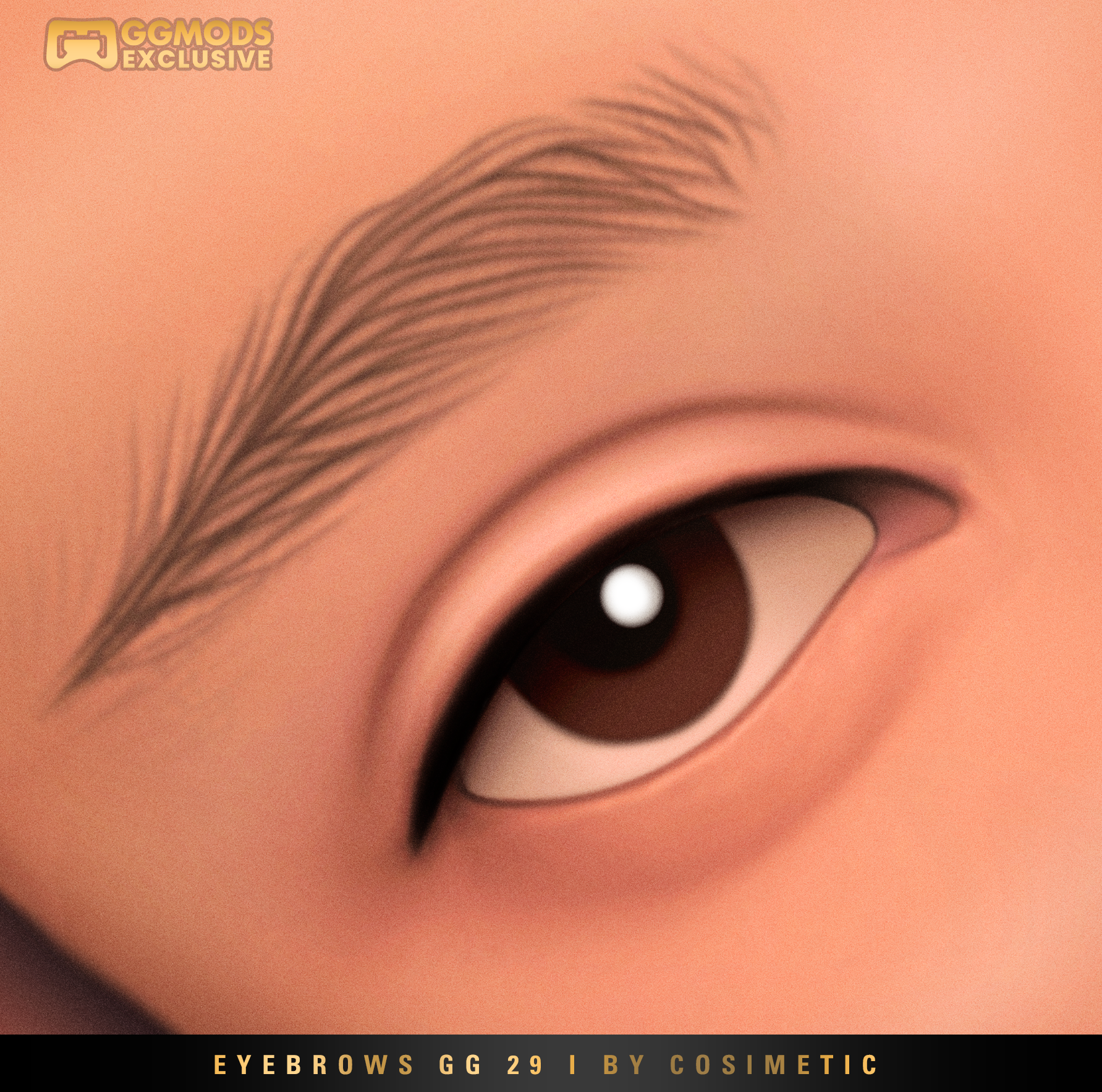 Soft Grain Brows GG 29 mod for The Sims 4 