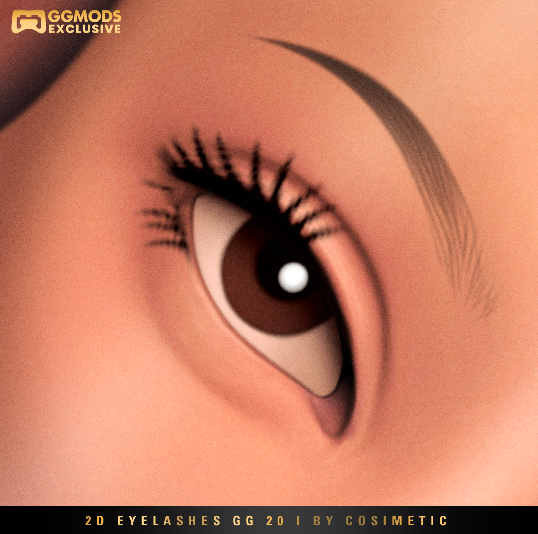 2D MM Subtle Spark Lashes GG 20 mod for The Sims 4 