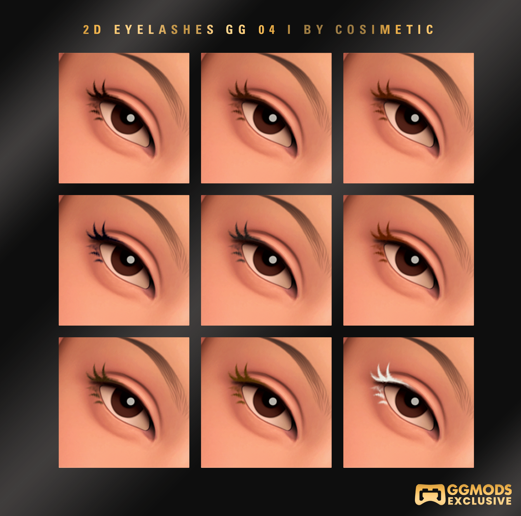 MM 2D Soft Lift Lashes GG 04 mod for The Sims 4 