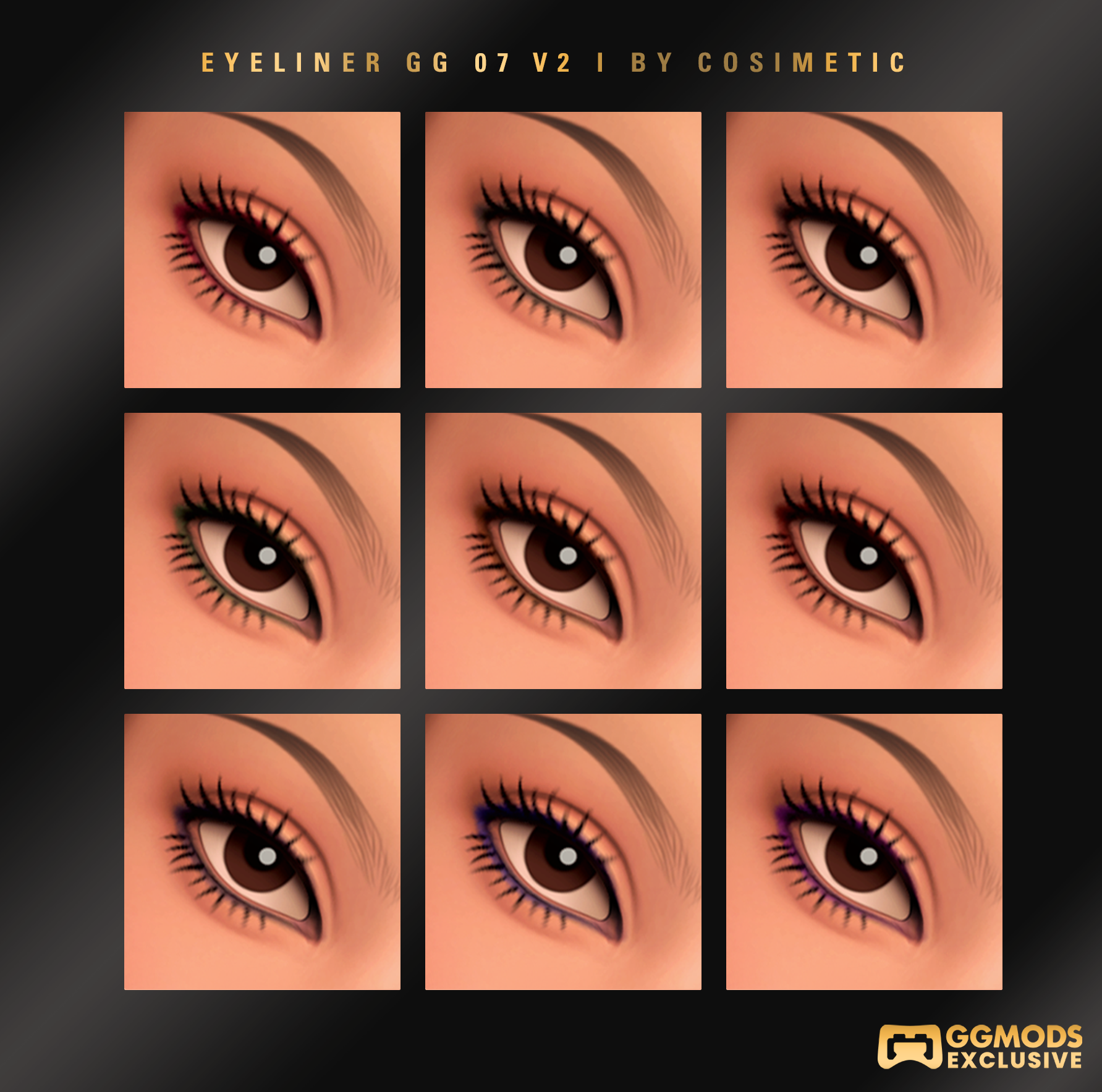 Soft Lash Definition Eyeliner GG 07 V2 mod for The Sims 4 