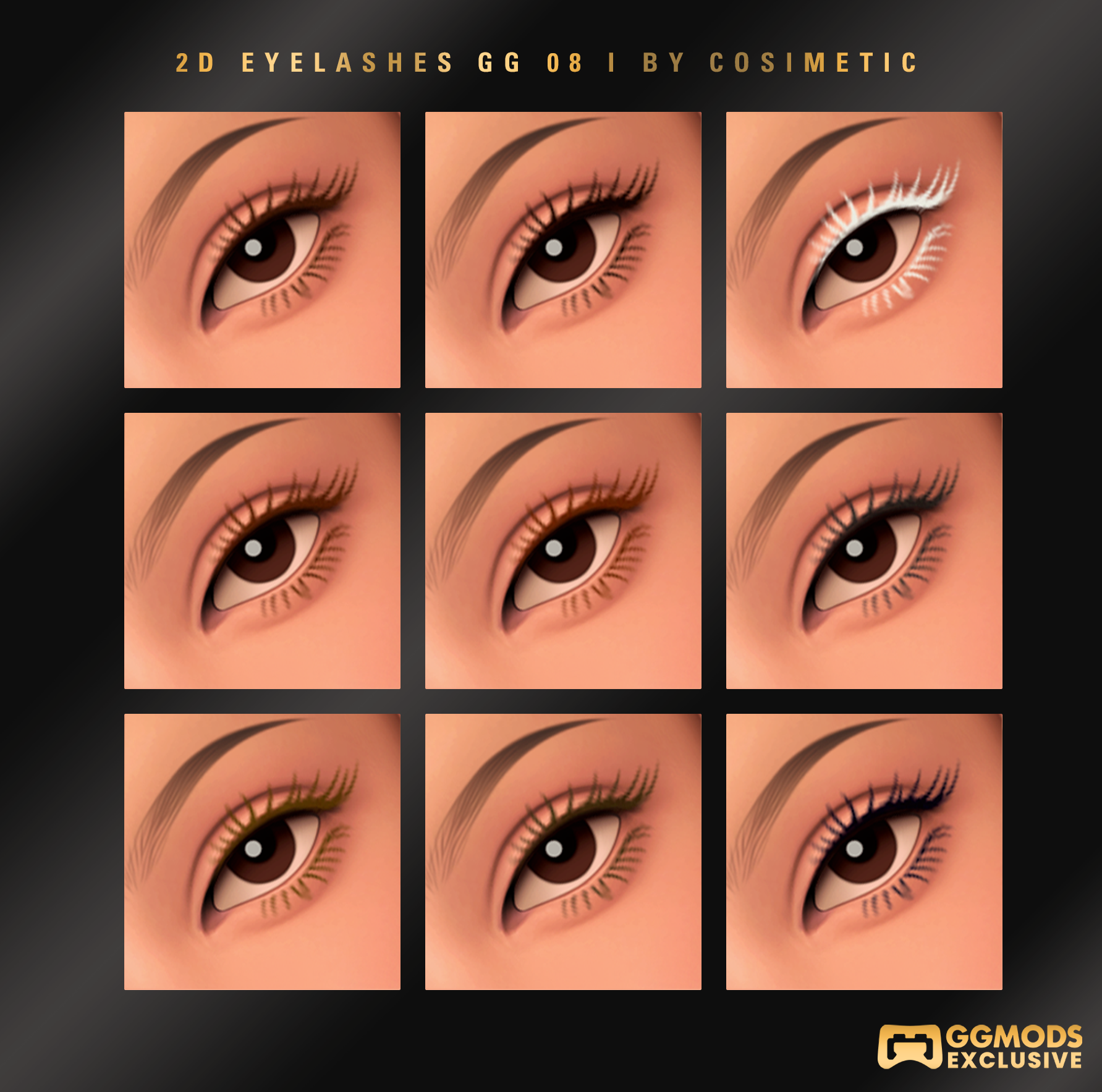 2D MM Feather Curl Lashes GG 08 mod for The Sims 4 