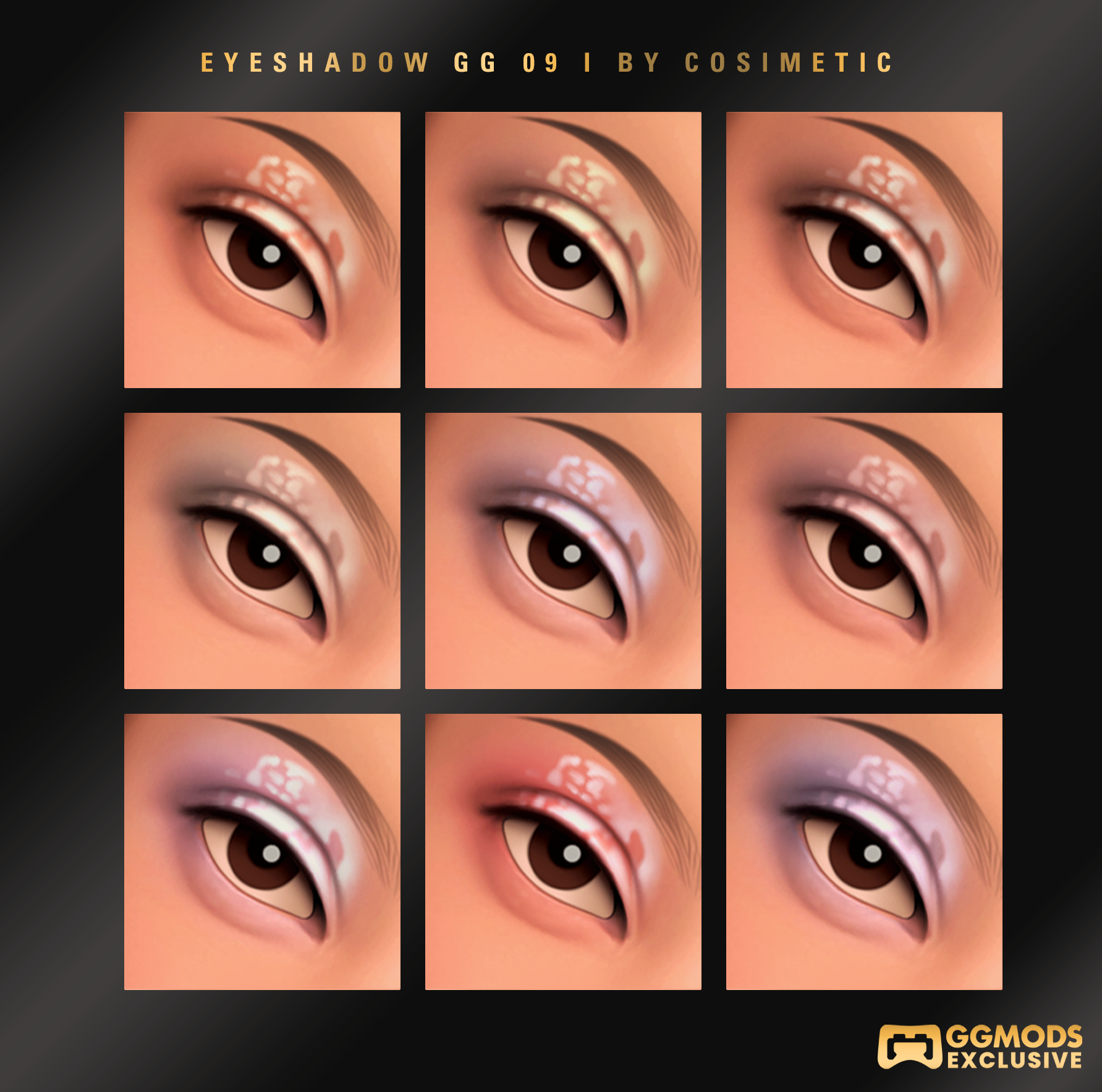 MM Crystal Light Eyeshadow GG 09 mod for The Sims 4 