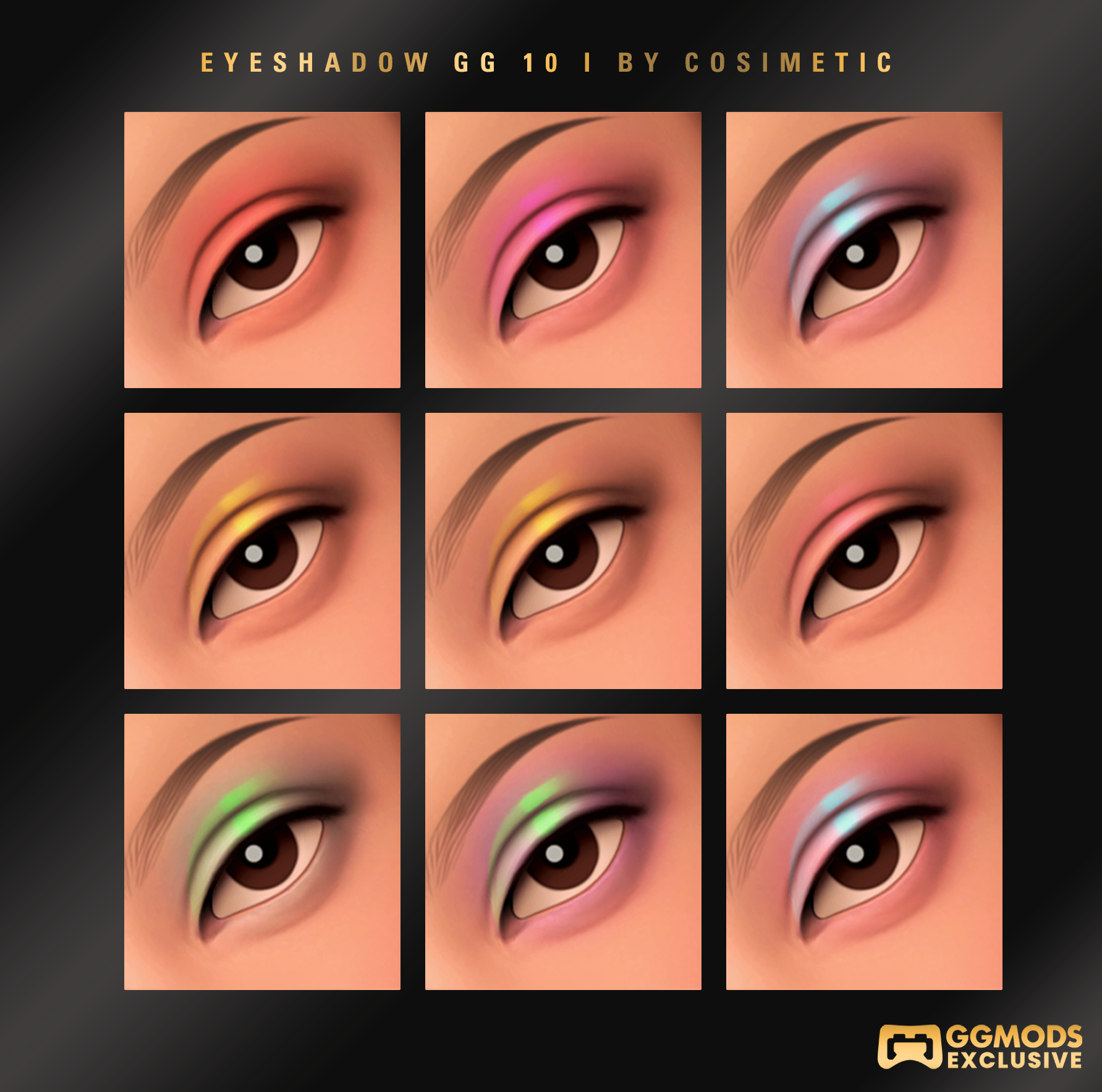 MM Soft Aura Eyeshadow GG 10 mod for The Sims 4 