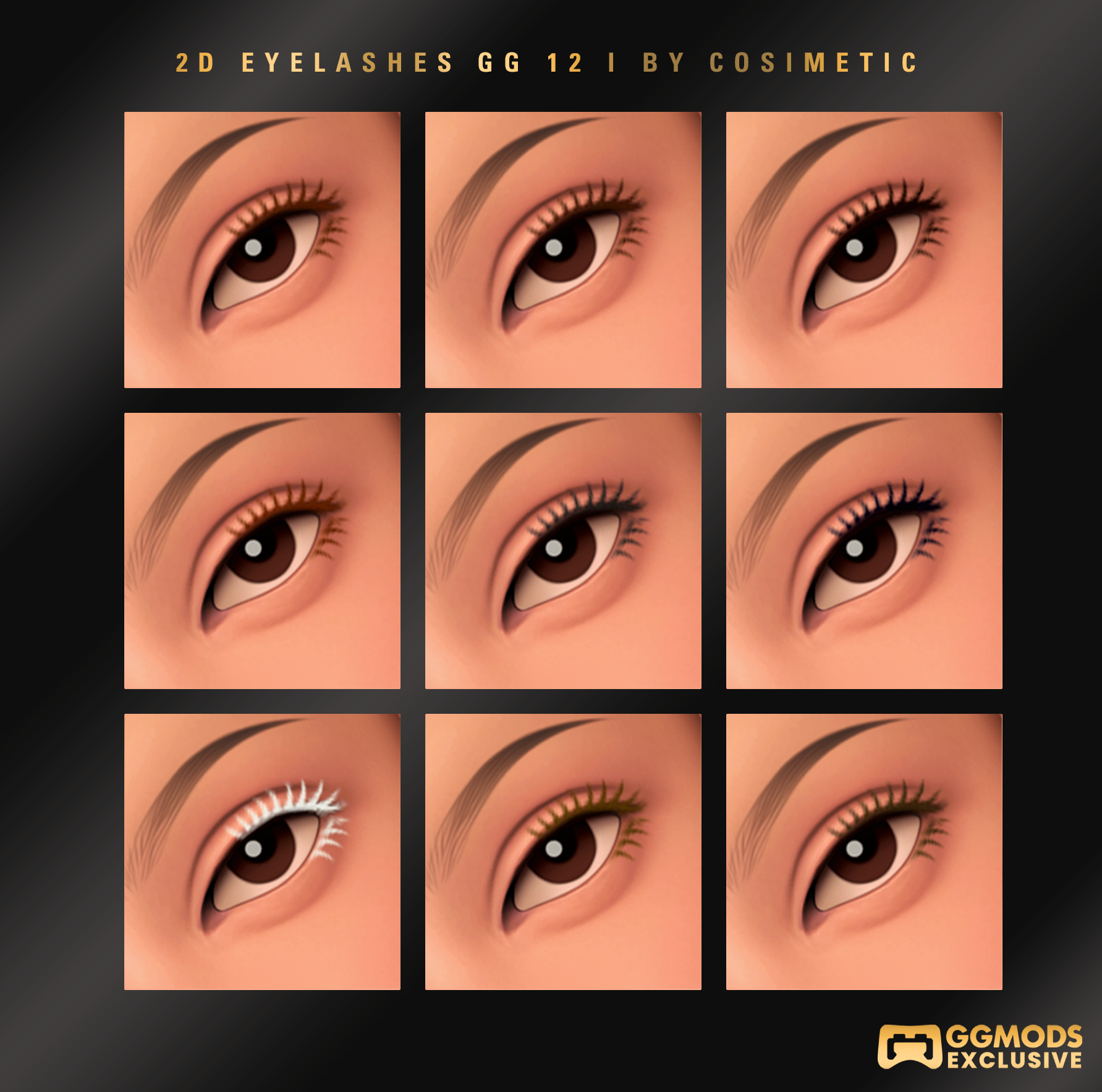 2D MM Soft Definition Lashes GG 12 mod for The Sims 4 