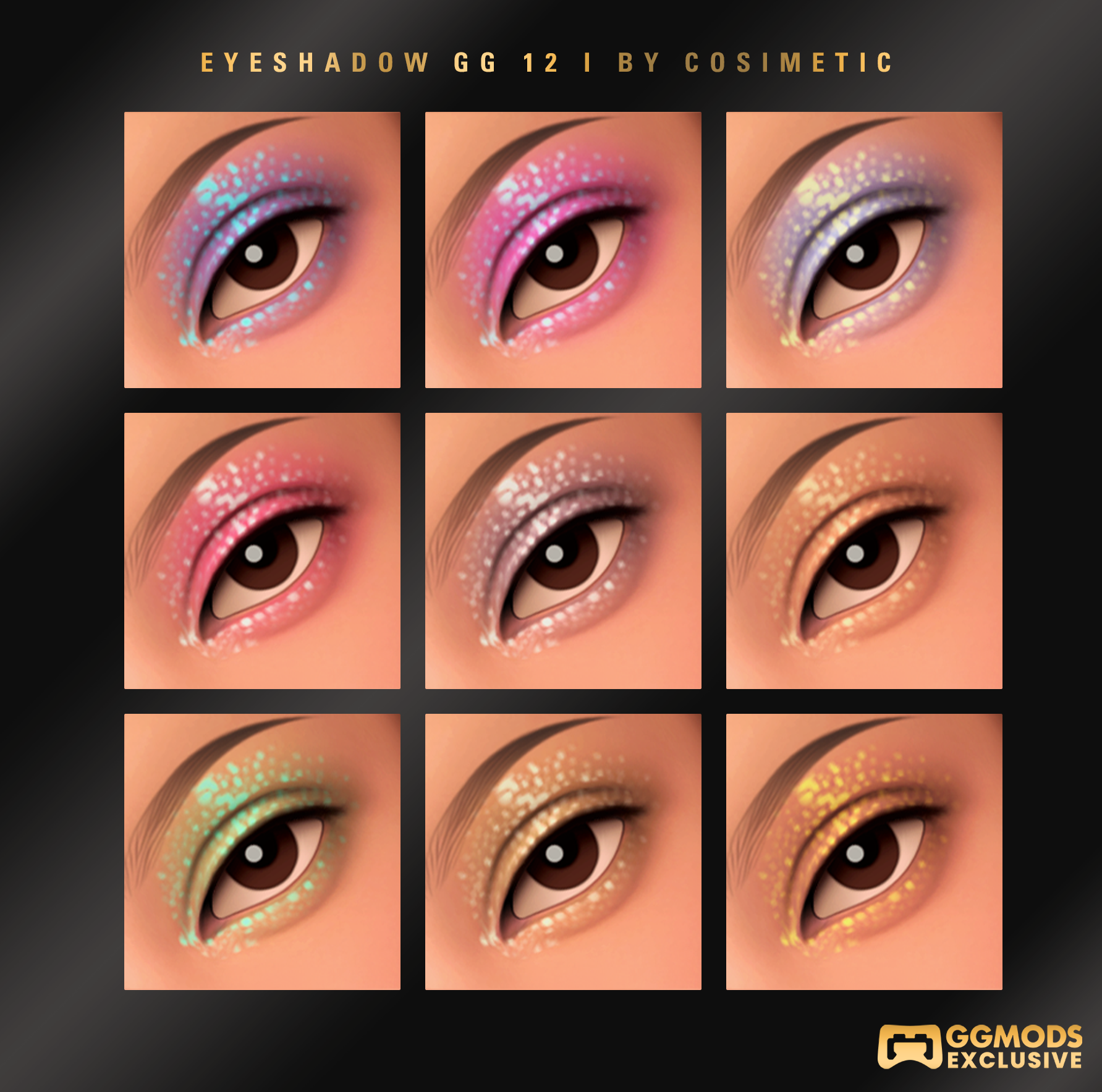 MM Crystal Pop Eyeshadow GG 12 mod for The Sims 4 