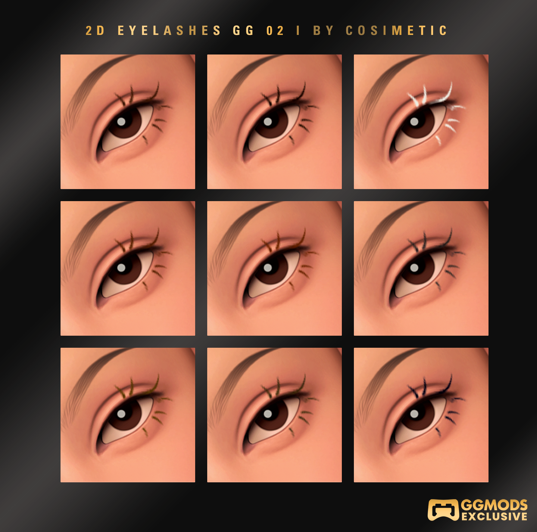 MM Soft Spiky Lashes GG02 mod for The Sims 4 