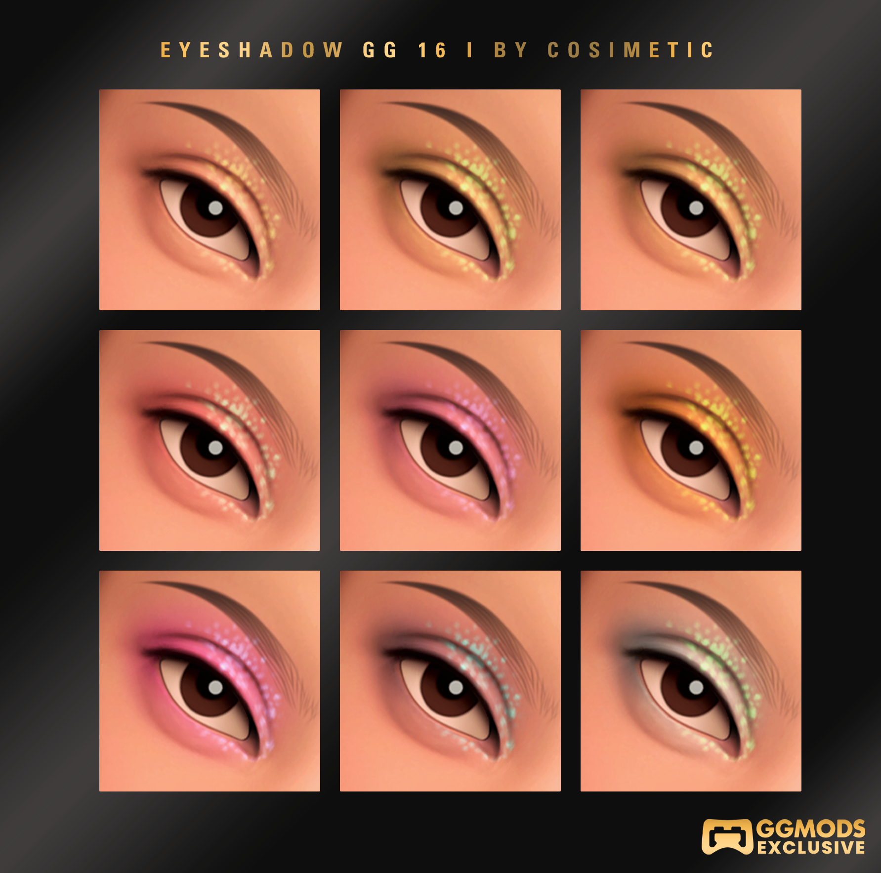 MM Soft Glow Blend Eyeshadow GG 16 mod for The Sims 4 