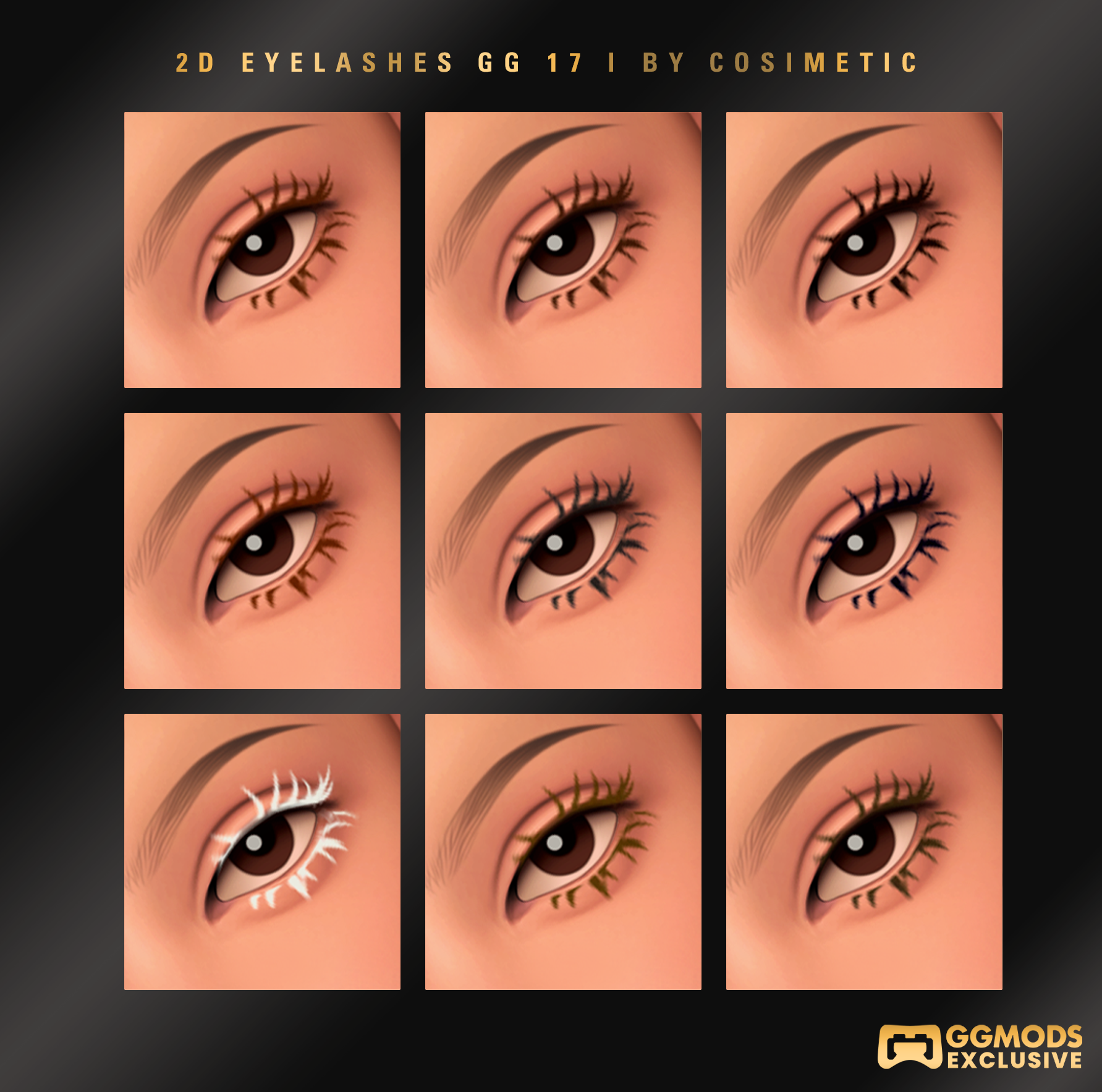 2D MM Clean Volume Lashes GG 17 mod for The Sims 4 
