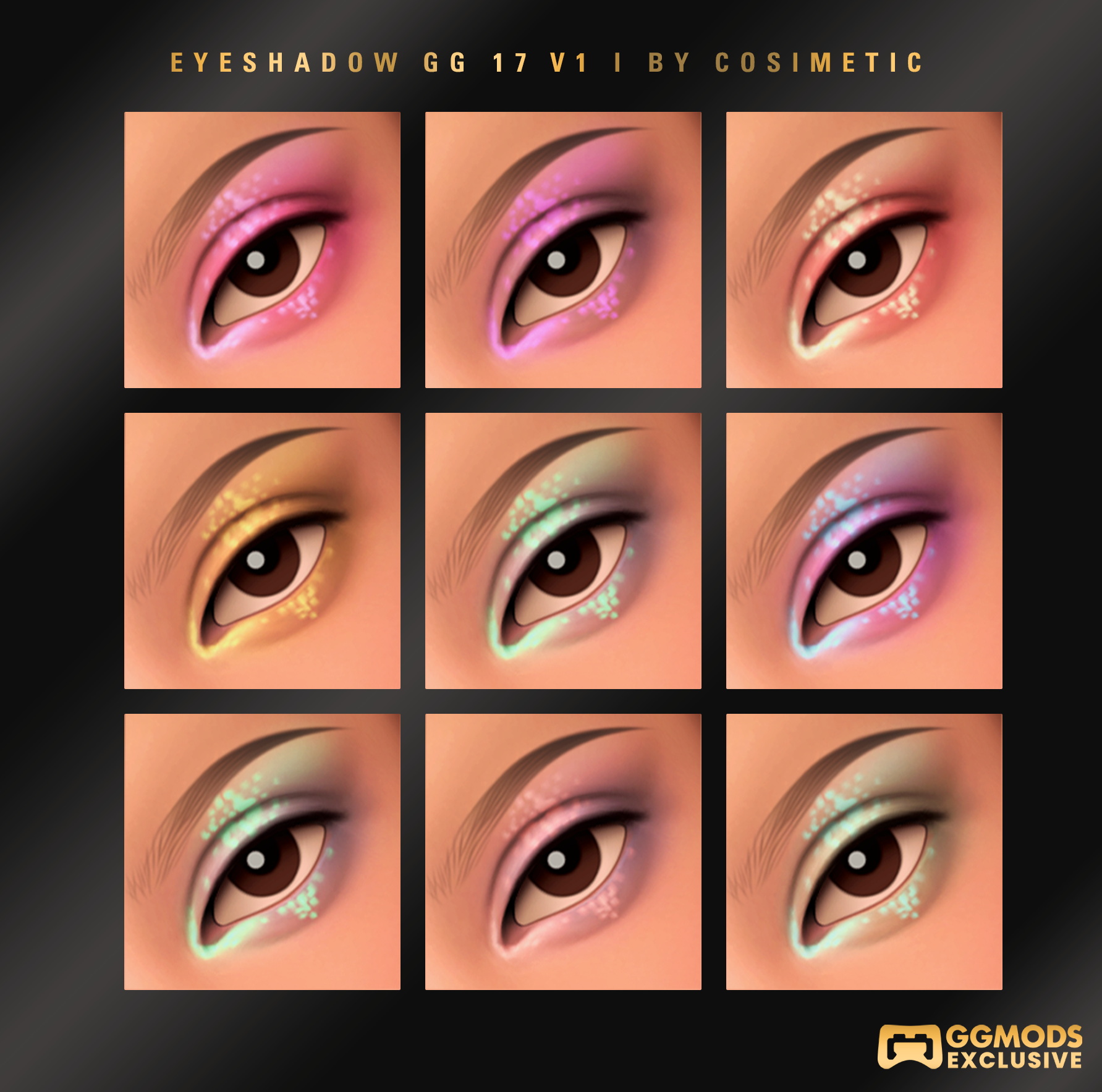 MM Prism Glow Eyeshadow GG 17 V1 mod for The Sims 4 