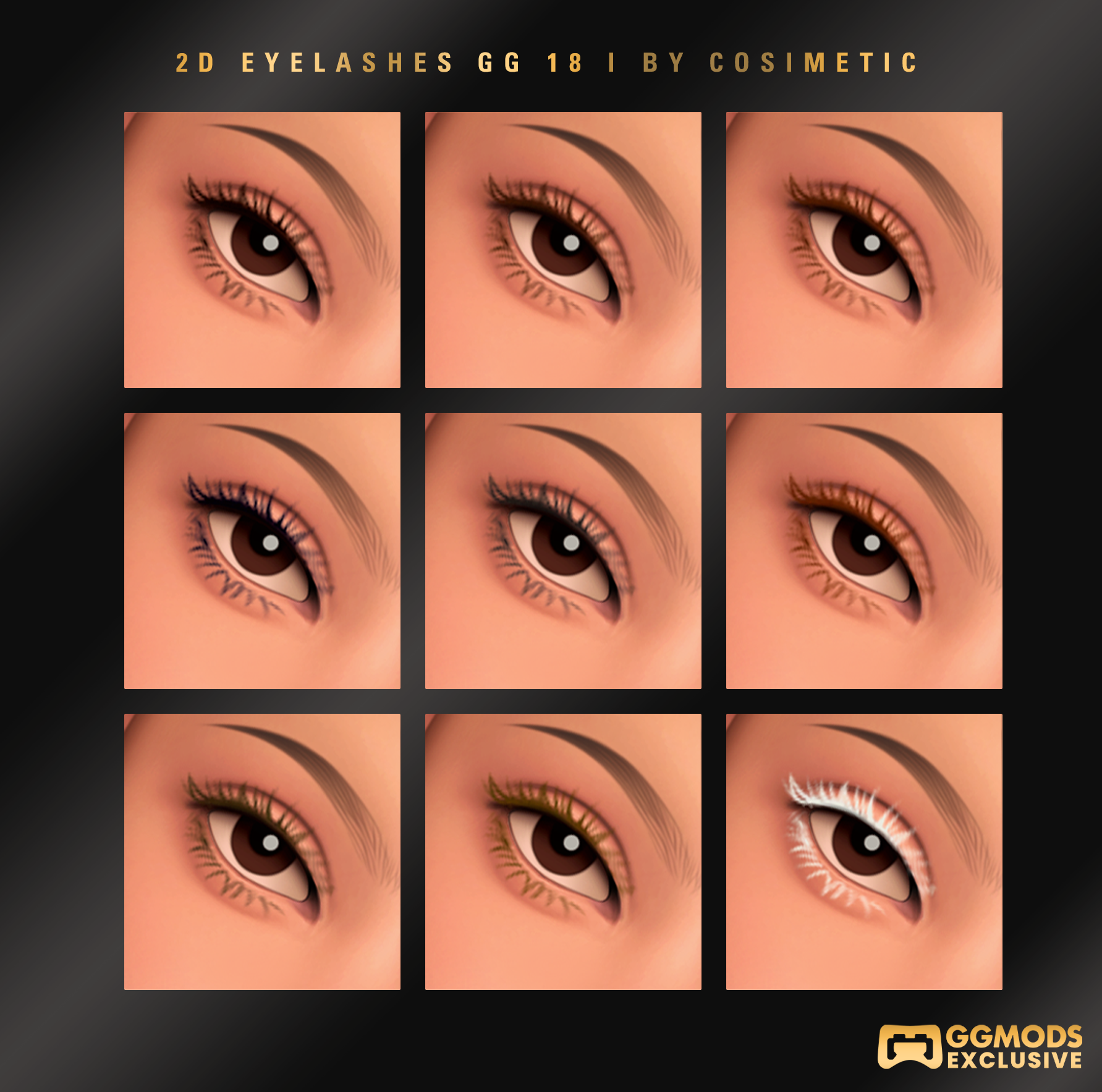 2D MM Soft Touch Lashes GG 18 mod for The Sims 4 