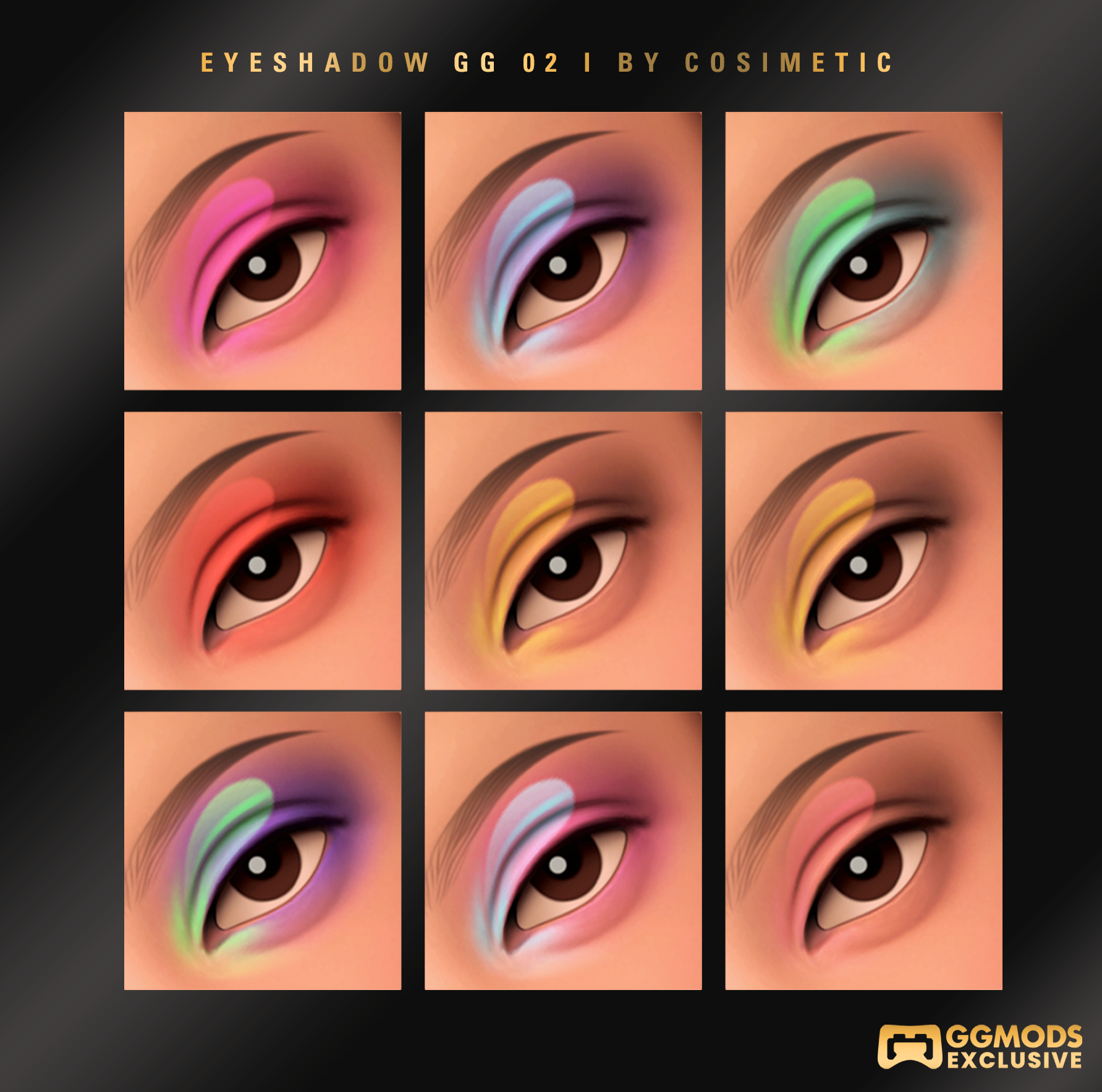 MM Neon Veil Eyeshadow GG02 mod for The Sims 4 