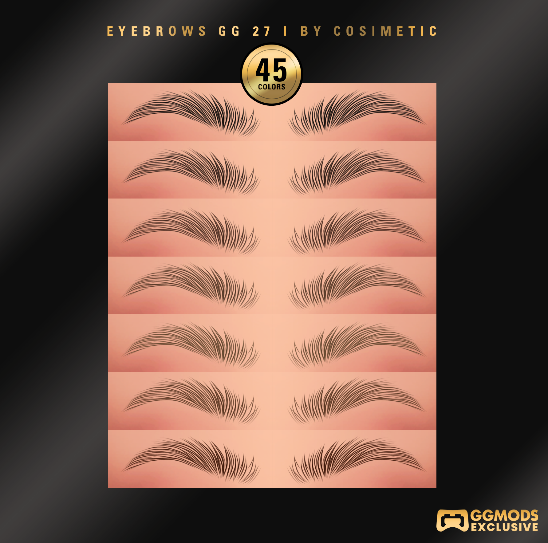 Wild Trace Brows GG 27 mod for The Sims 4 
