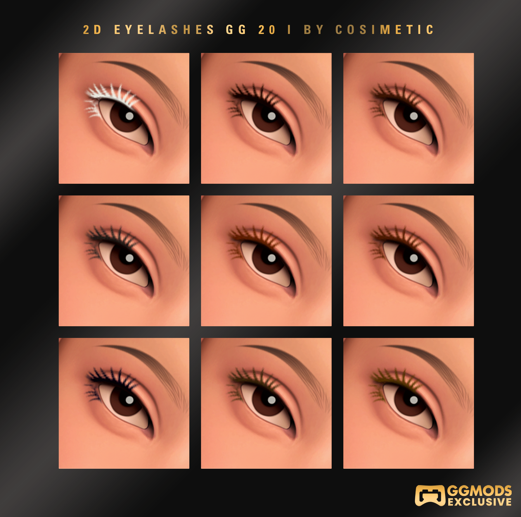 2D MM Subtle Spark Lashes GG 20 mod for The Sims 4 