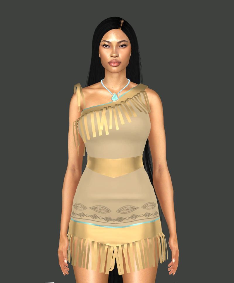 Pocahontas (Sim Download) mod for The Sims 4 