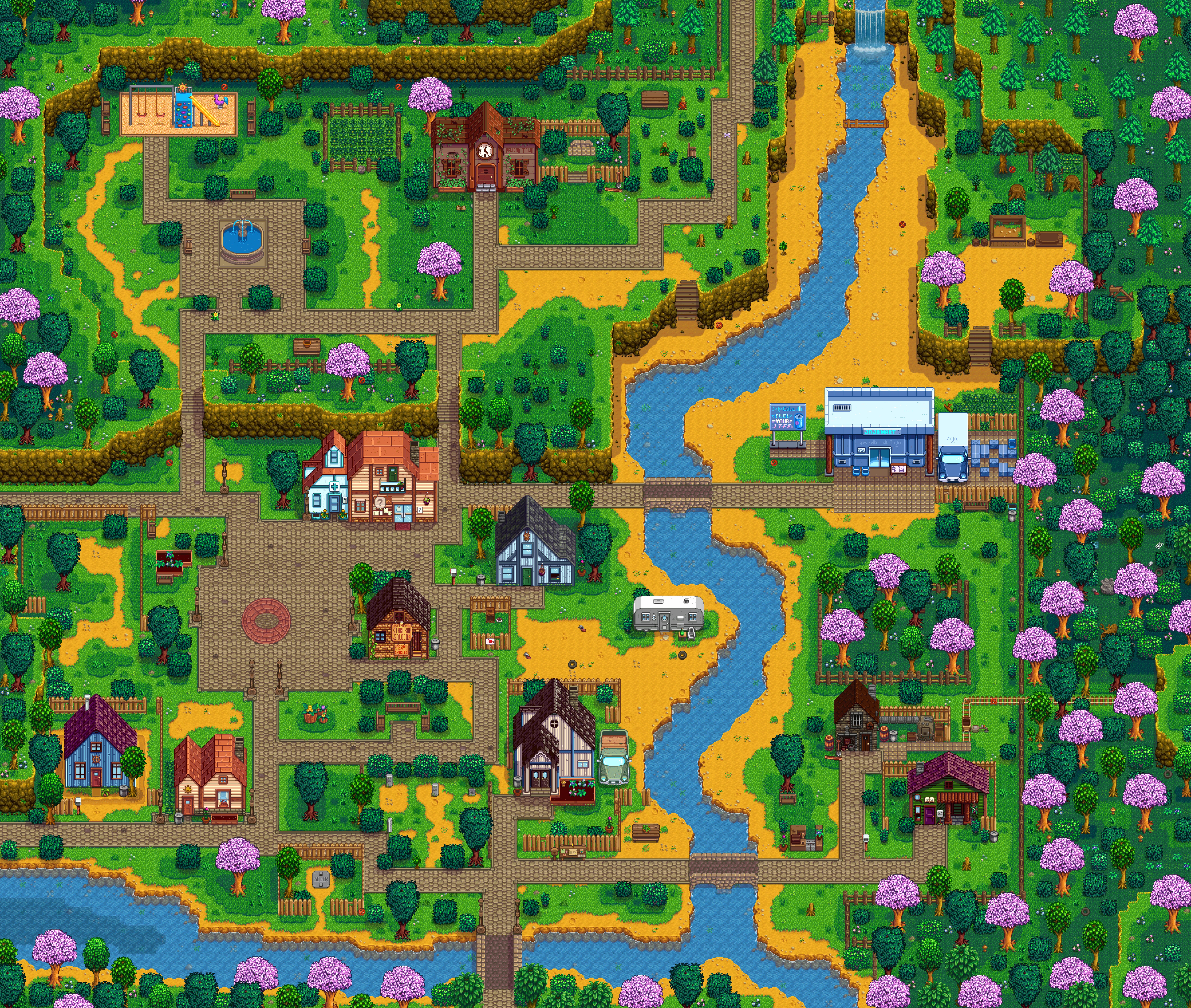 Paved Valley mod for Stardew Valley