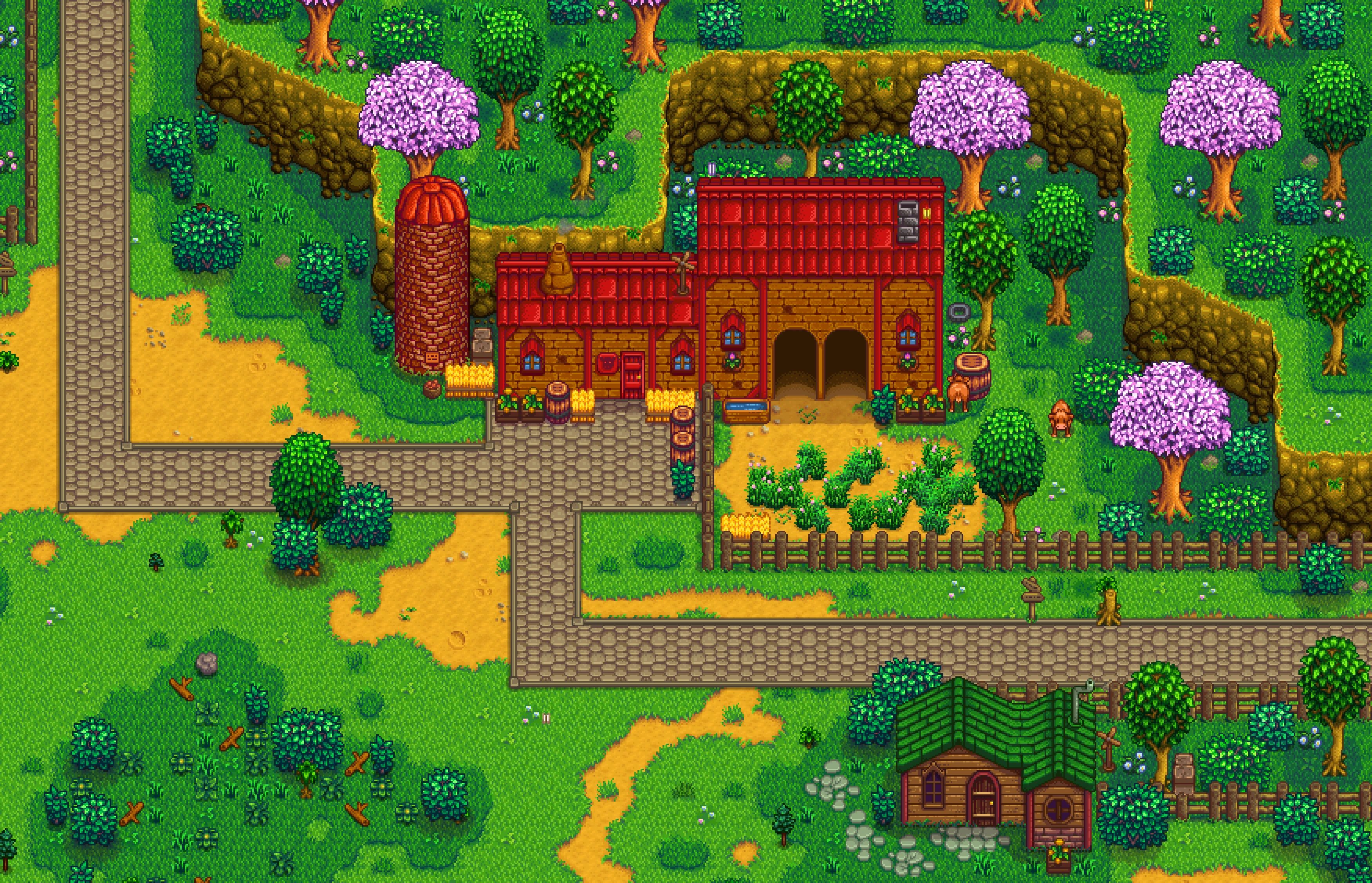 Paved Valley mod for Stardew Valley