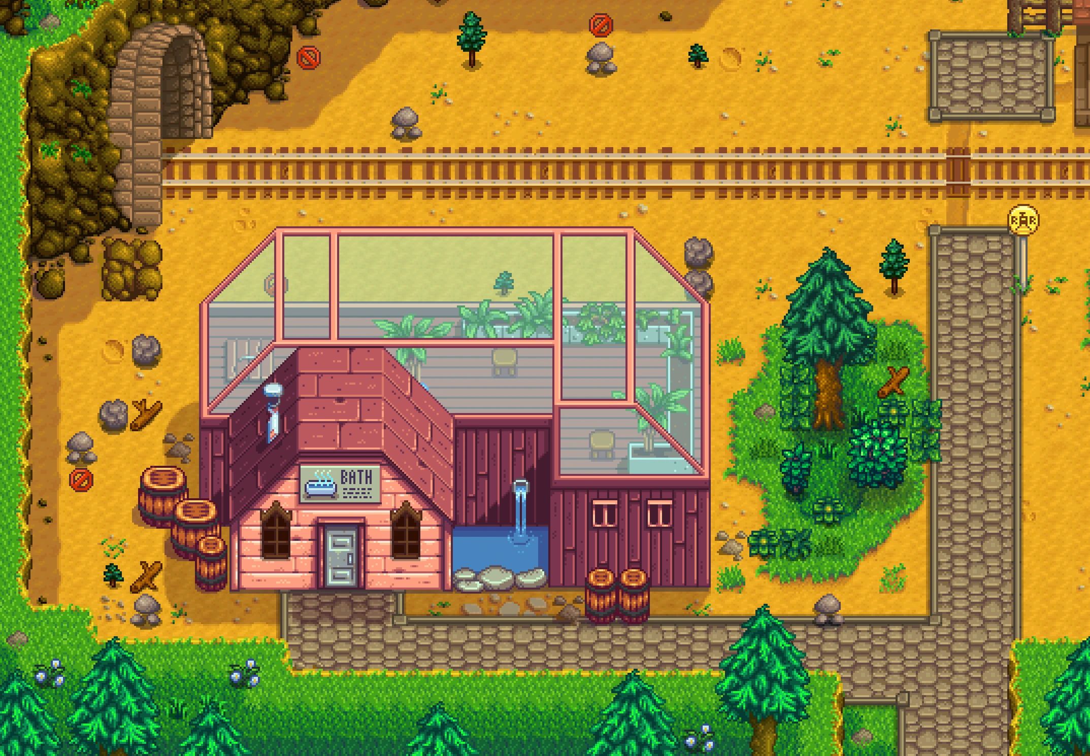 Paved Valley mod for Stardew Valley