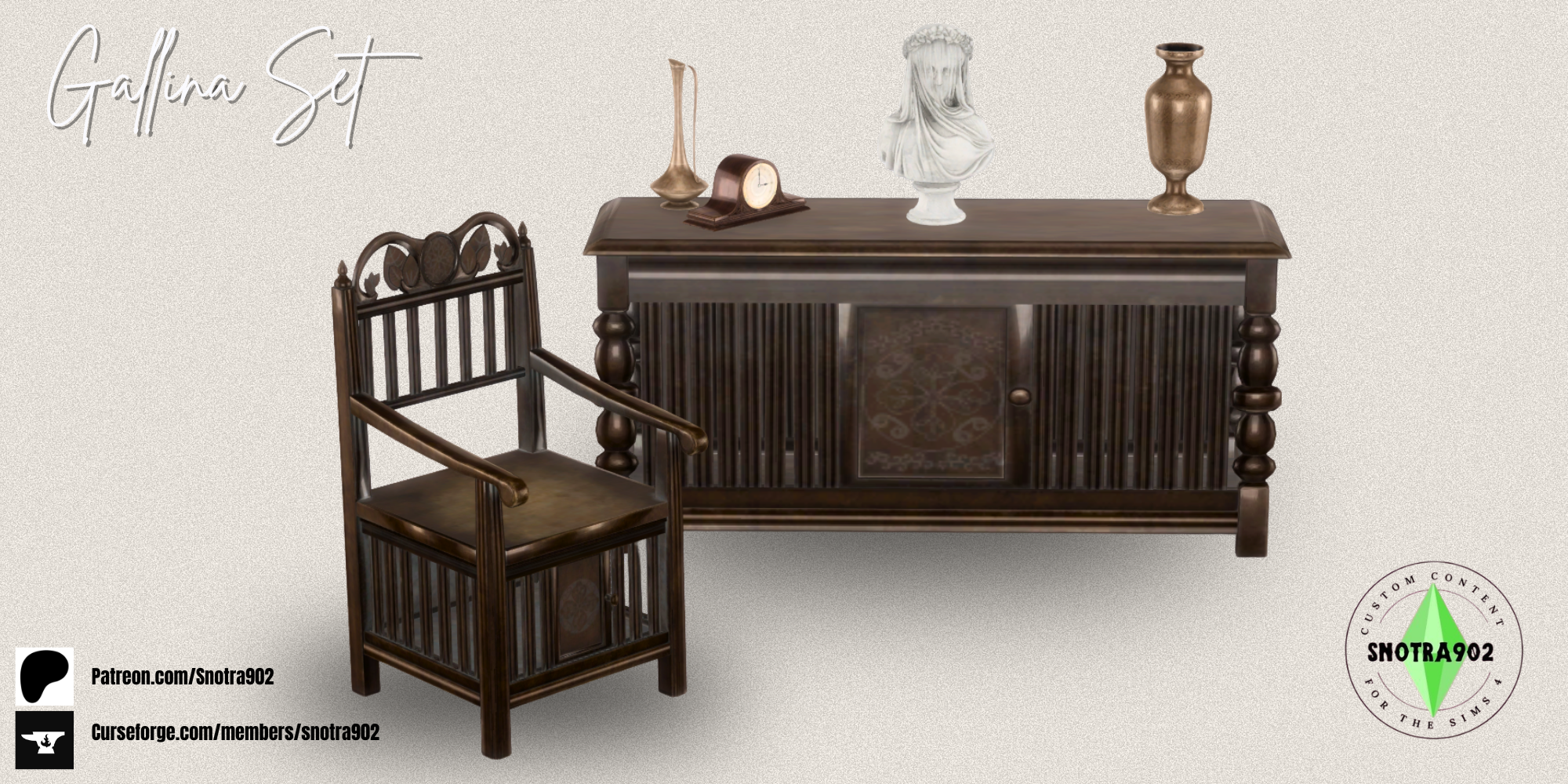 Gallina Set mod for The Sims 4 