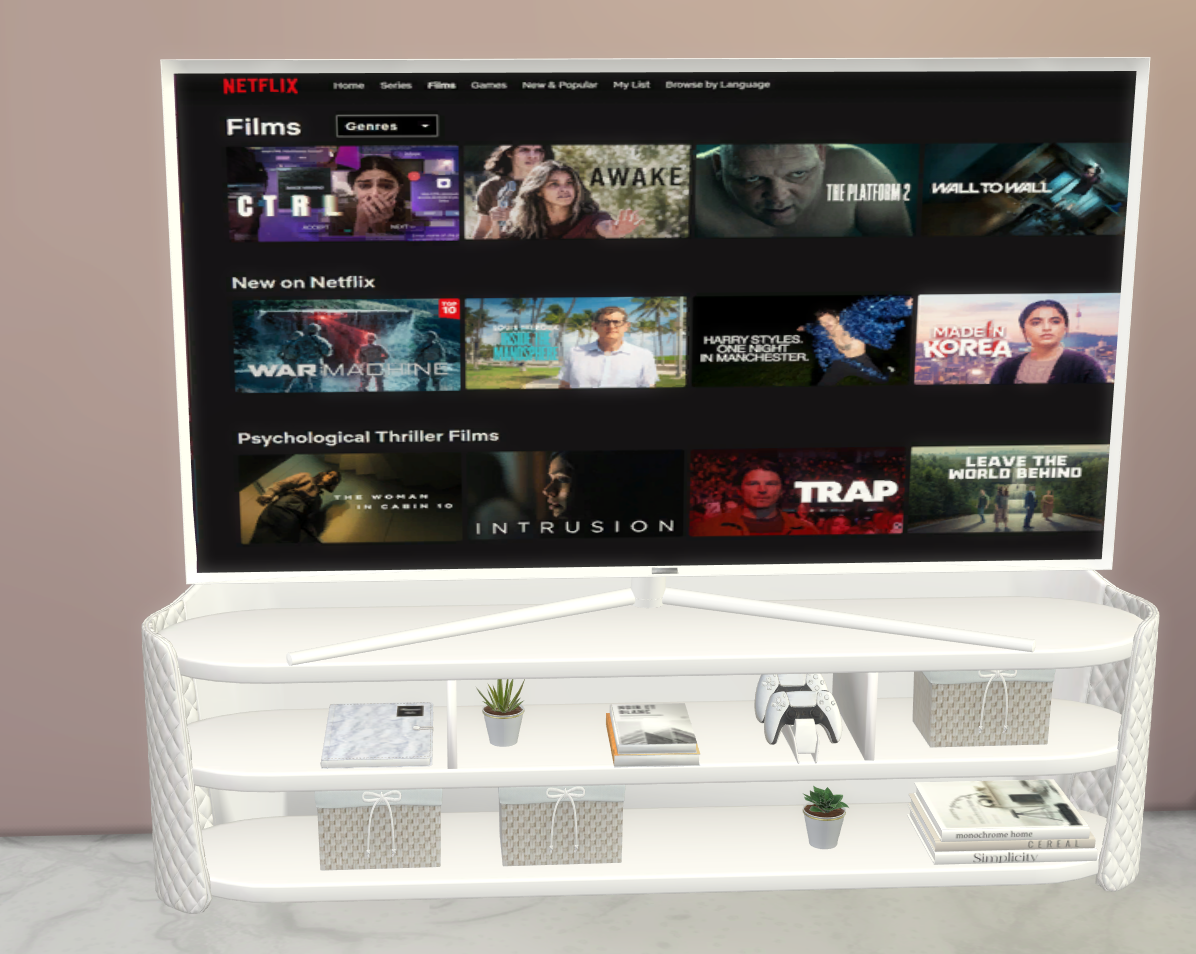 Netflix Popcorn set mod for The Sims 4 