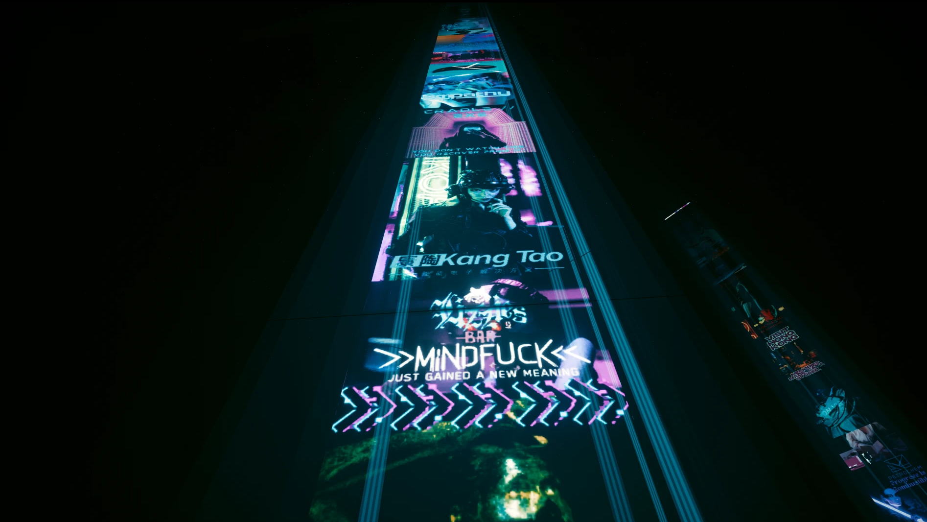 New Lore Friendly Holographic Ads mod for Cyberpunk 2077
