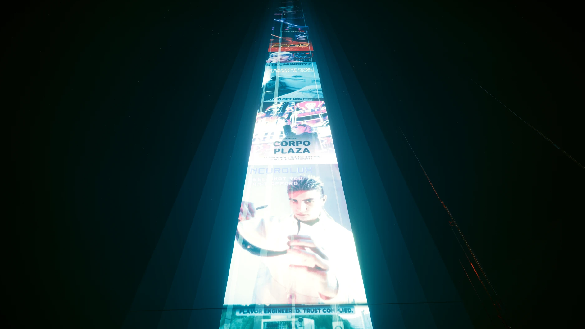 New Lore Friendly Holographic Ads mod for Cyberpunk 2077