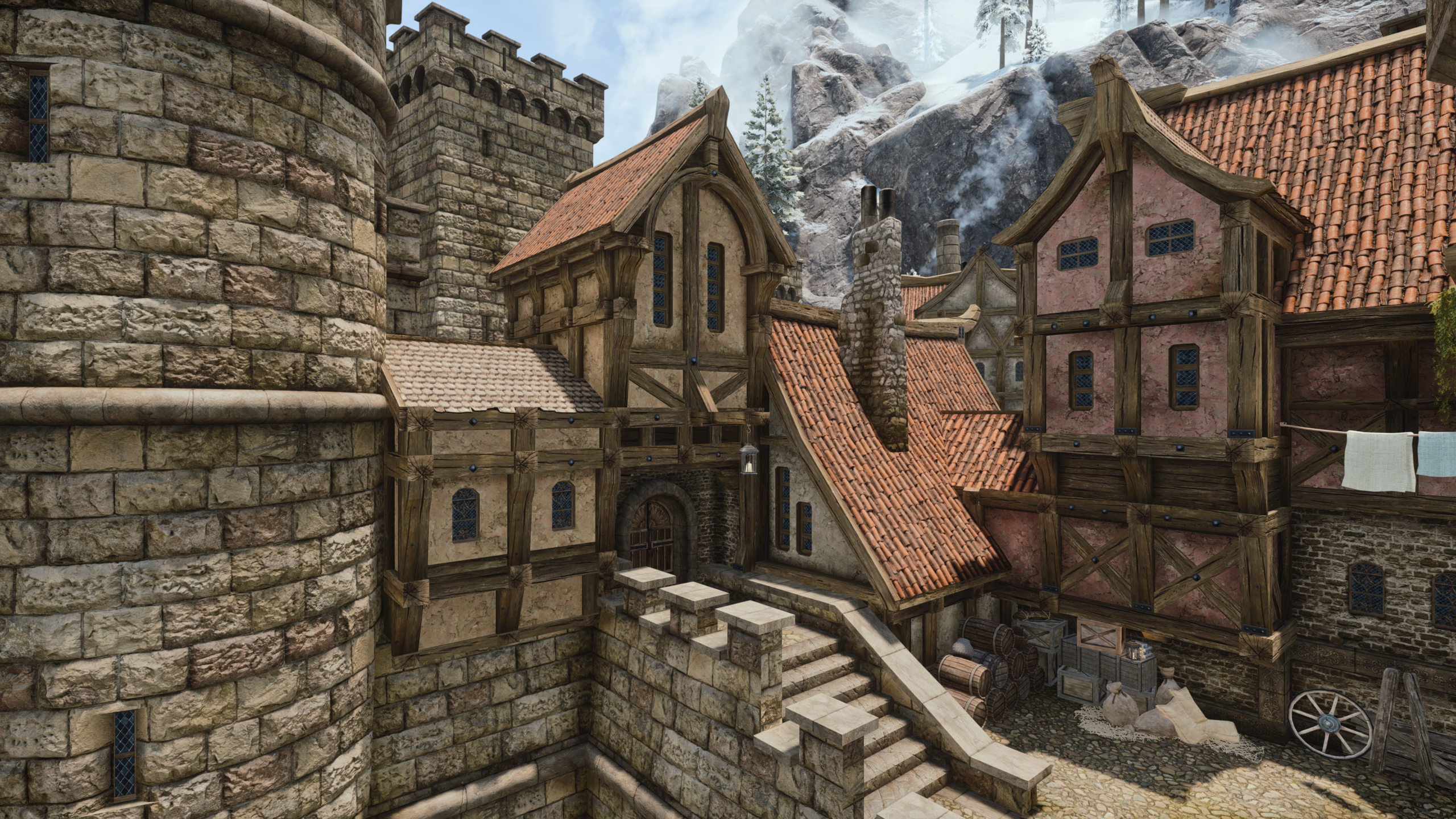 Riton's Medieval Solitude mod for The Elder Scrolls V: Skyrim Special Edition