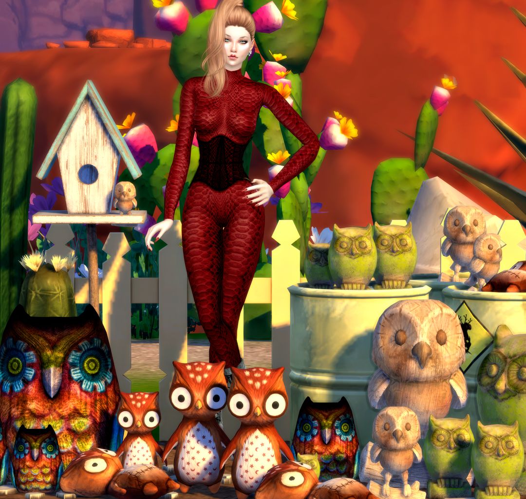 Owl Paradise set mod for The Sims 4 