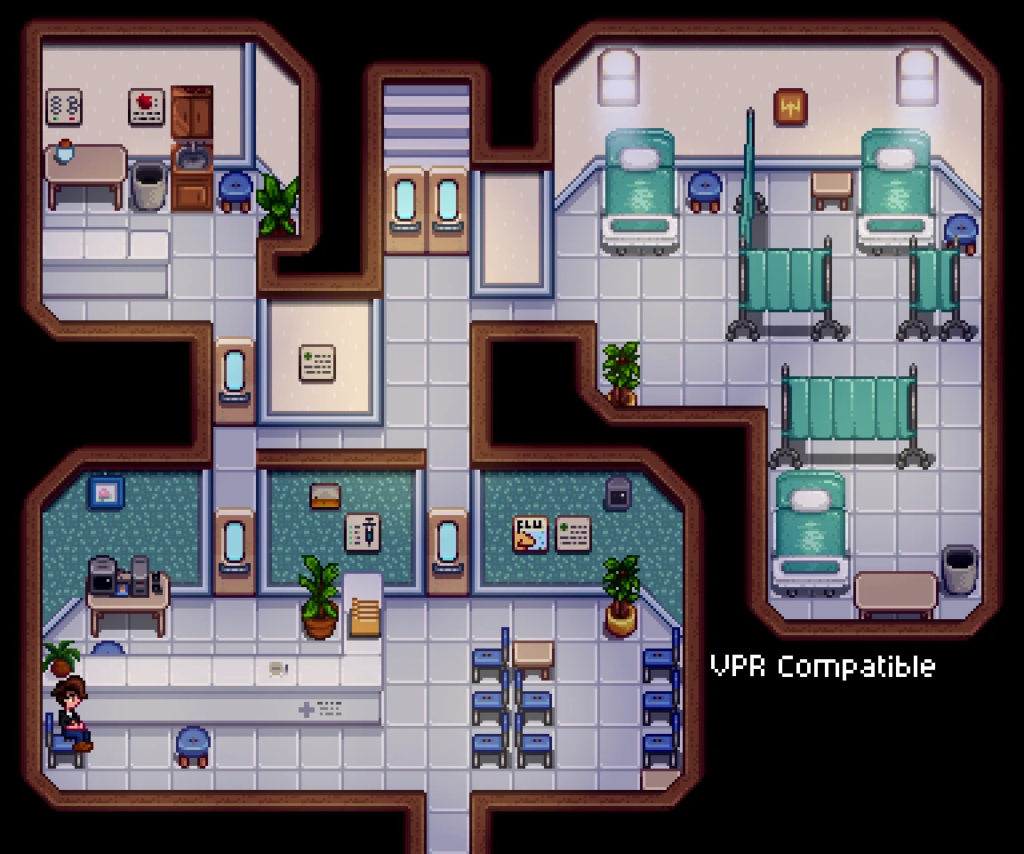 Better Clinic Beds mod for Stardew Valley