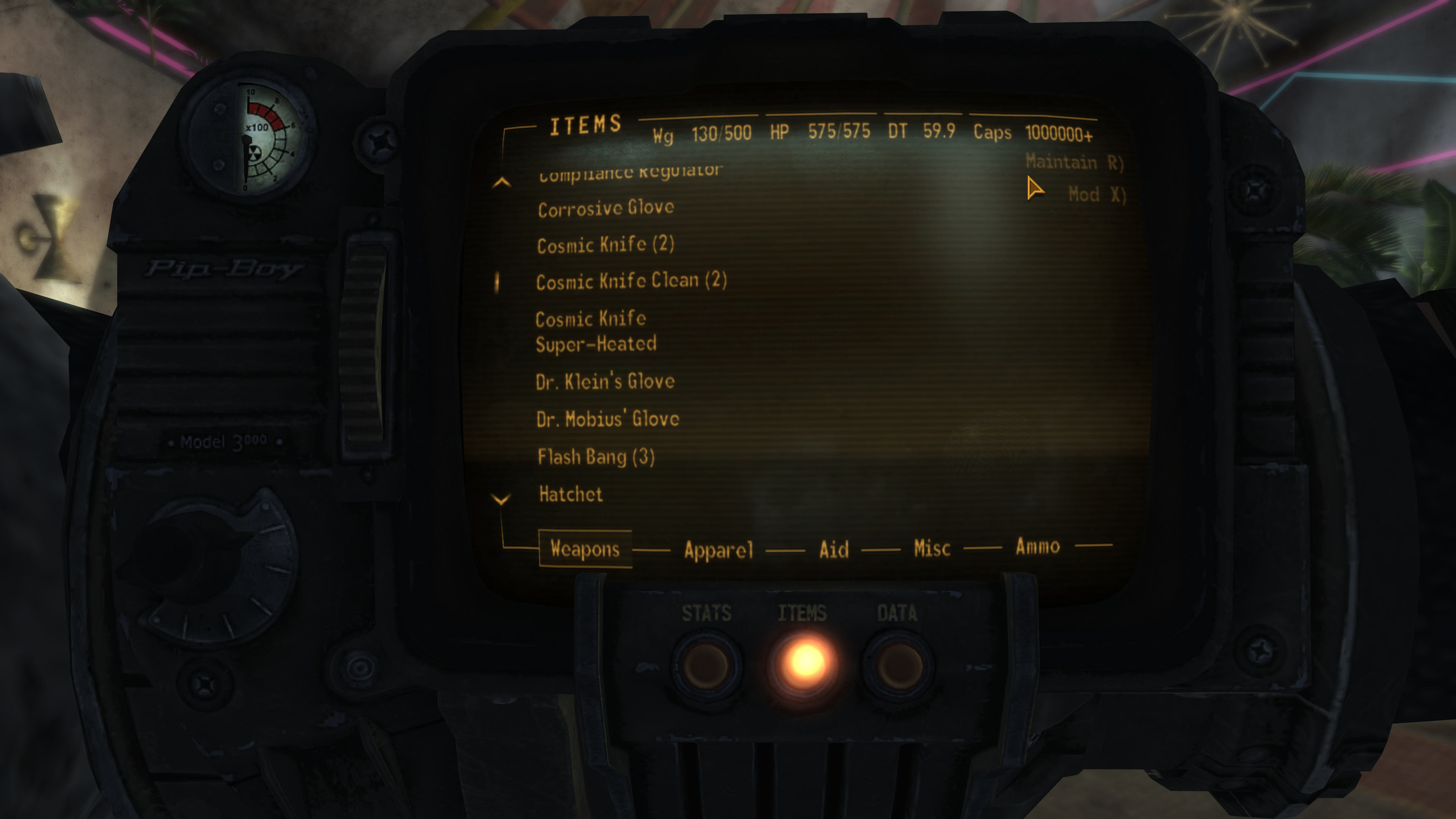 Holdout Weapoons Reestablished mod for Fallout: New Vegas