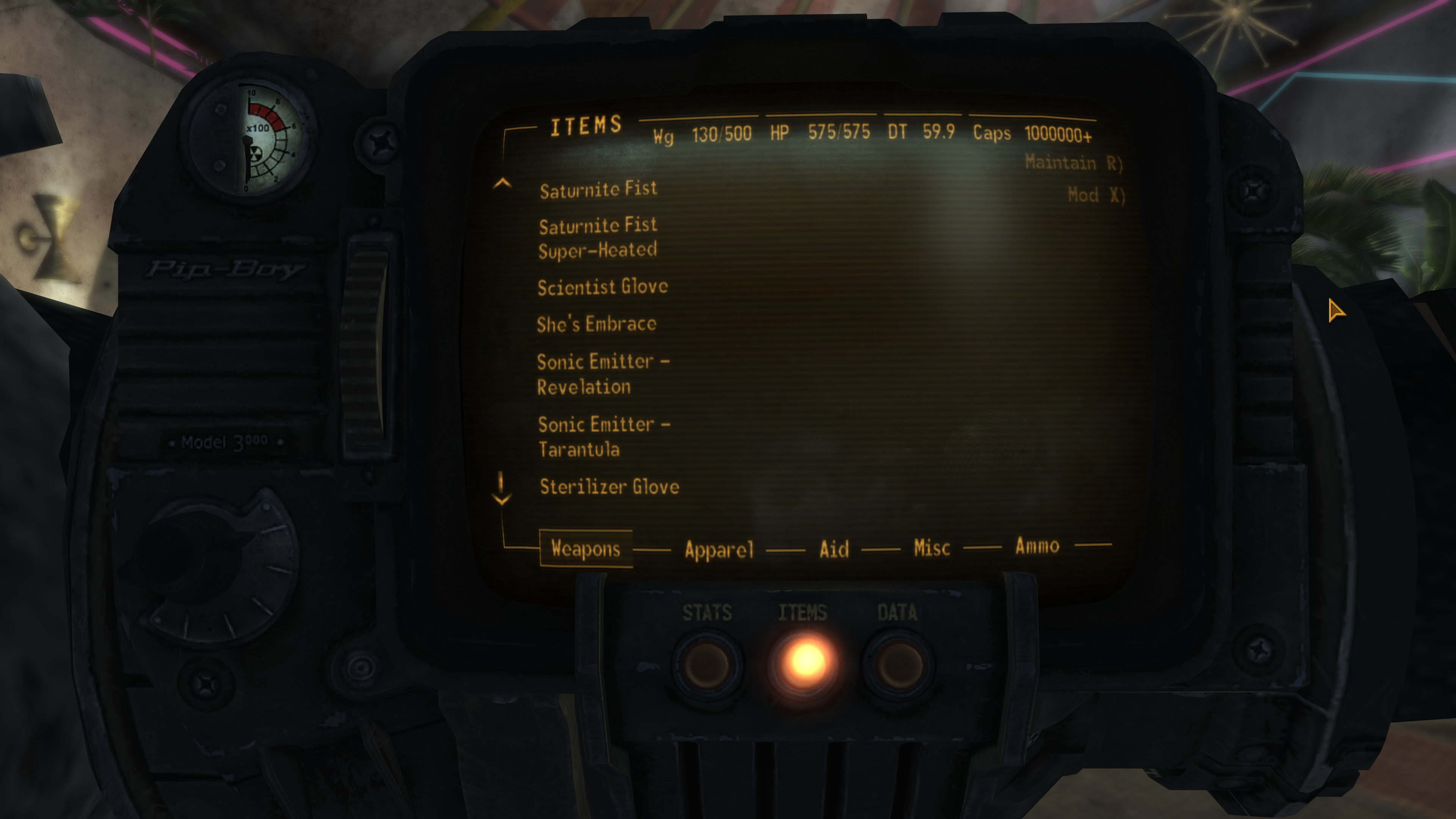 Holdout Weapoons Reestablished mod for Fallout: New Vegas
