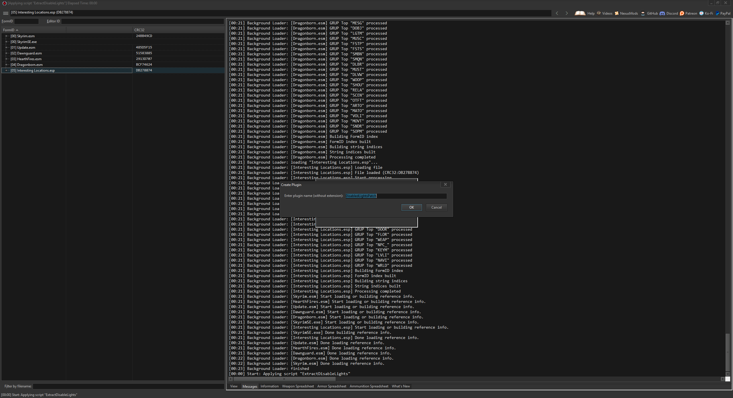 XEdit Script to Disable LIGH References mod for The Elder Scrolls V: Skyrim Special Edition