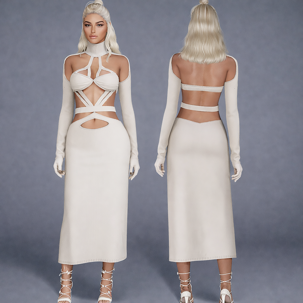 Cut Out Party Dress mod for The Sims 4 