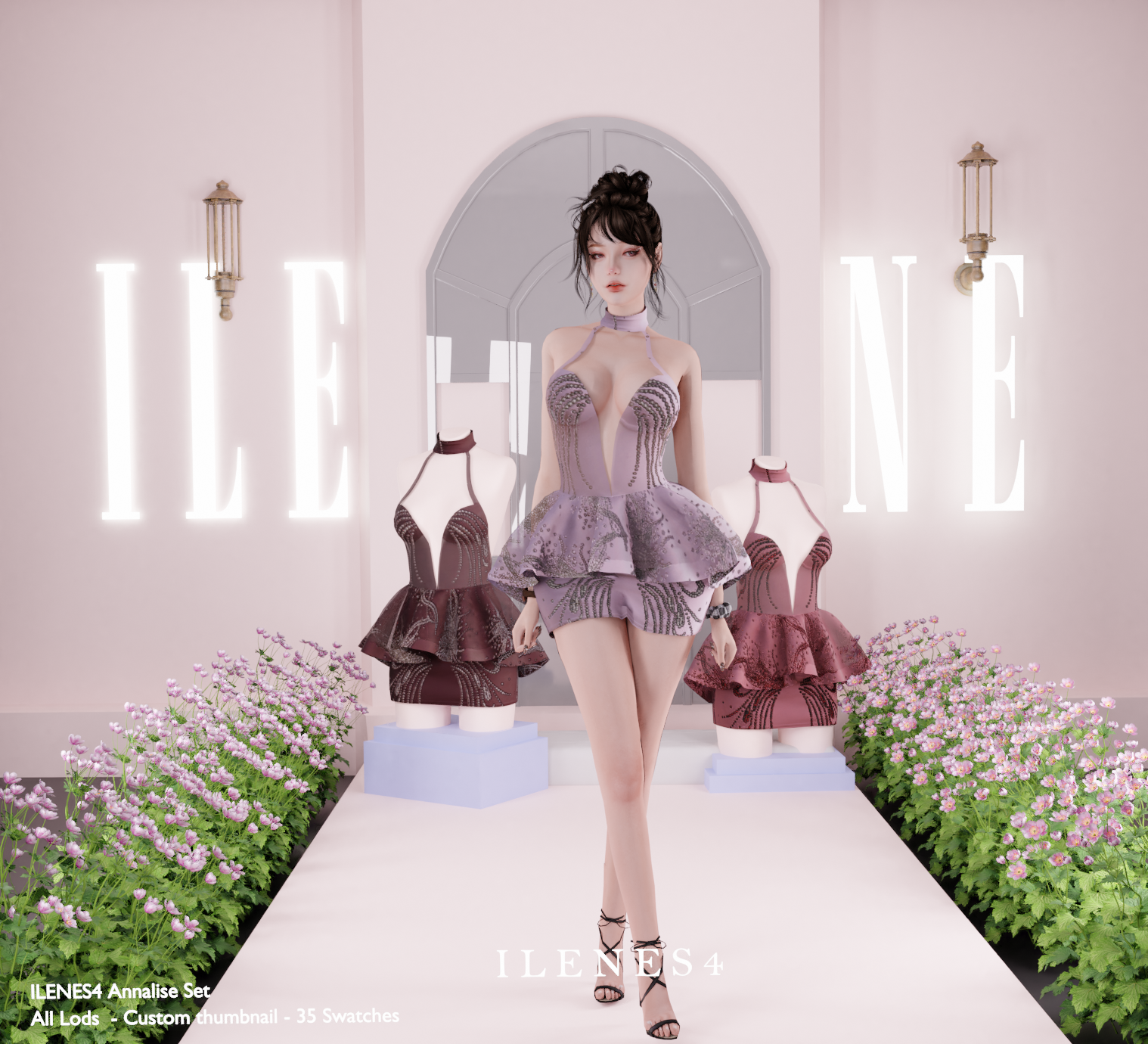 ILN. Annalise Dress mod for The Sims 4 