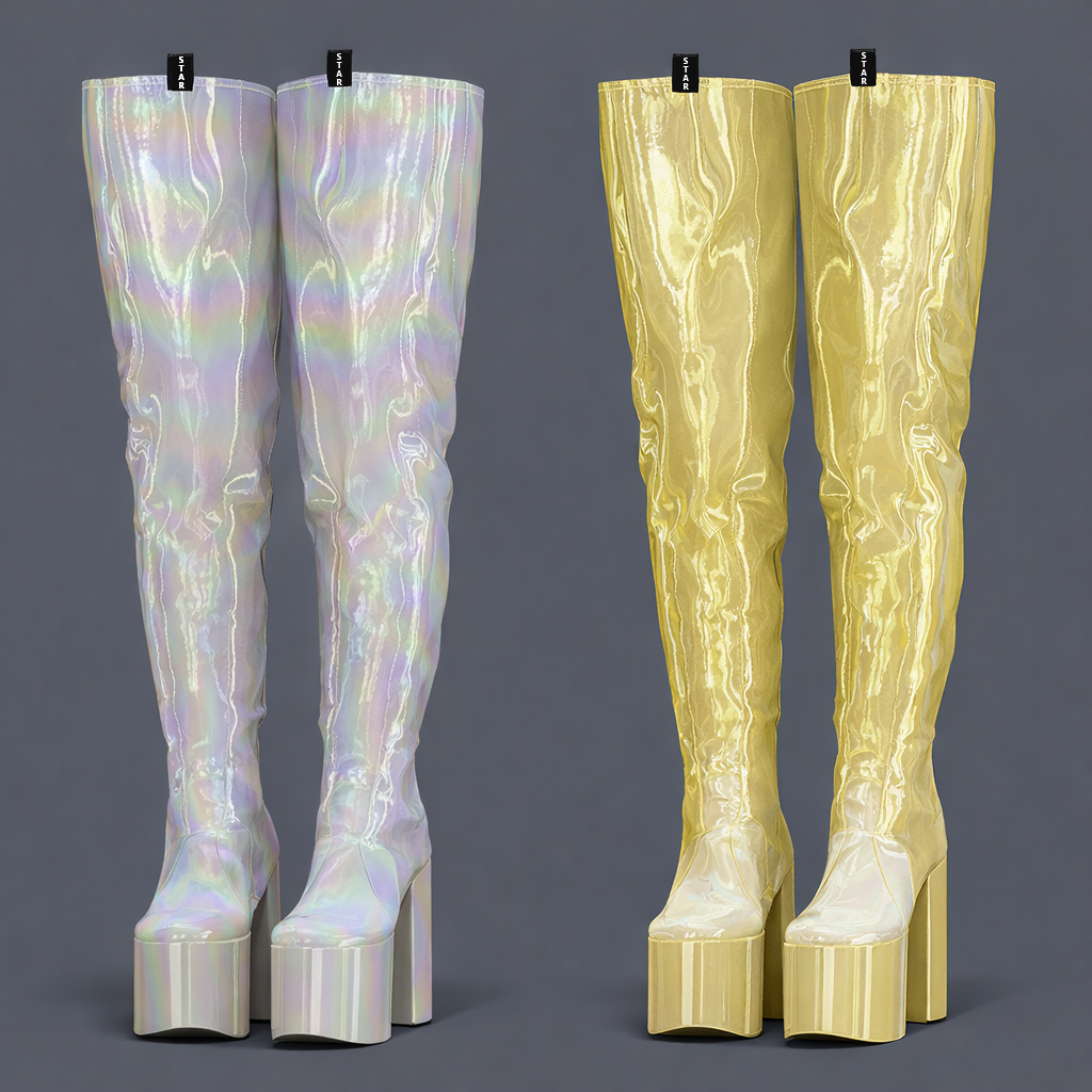 Holographic High Boots Platform mod for The Sims 4 