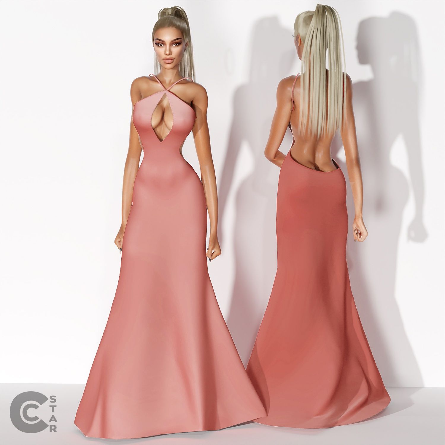 Mermaid Evening Dress mod for The Sims 4 
