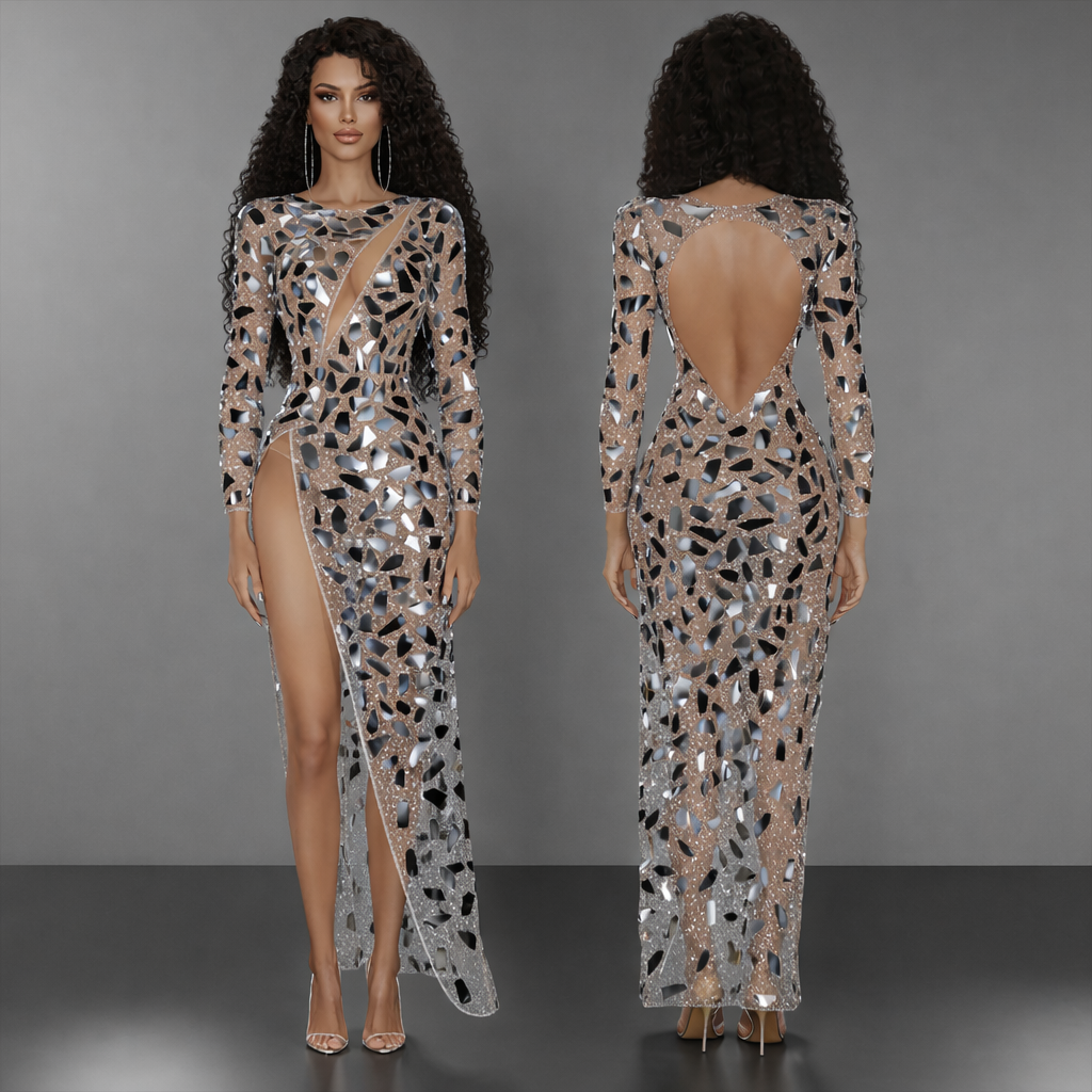 Sheer Mirror Gown mod for The Sims 4 