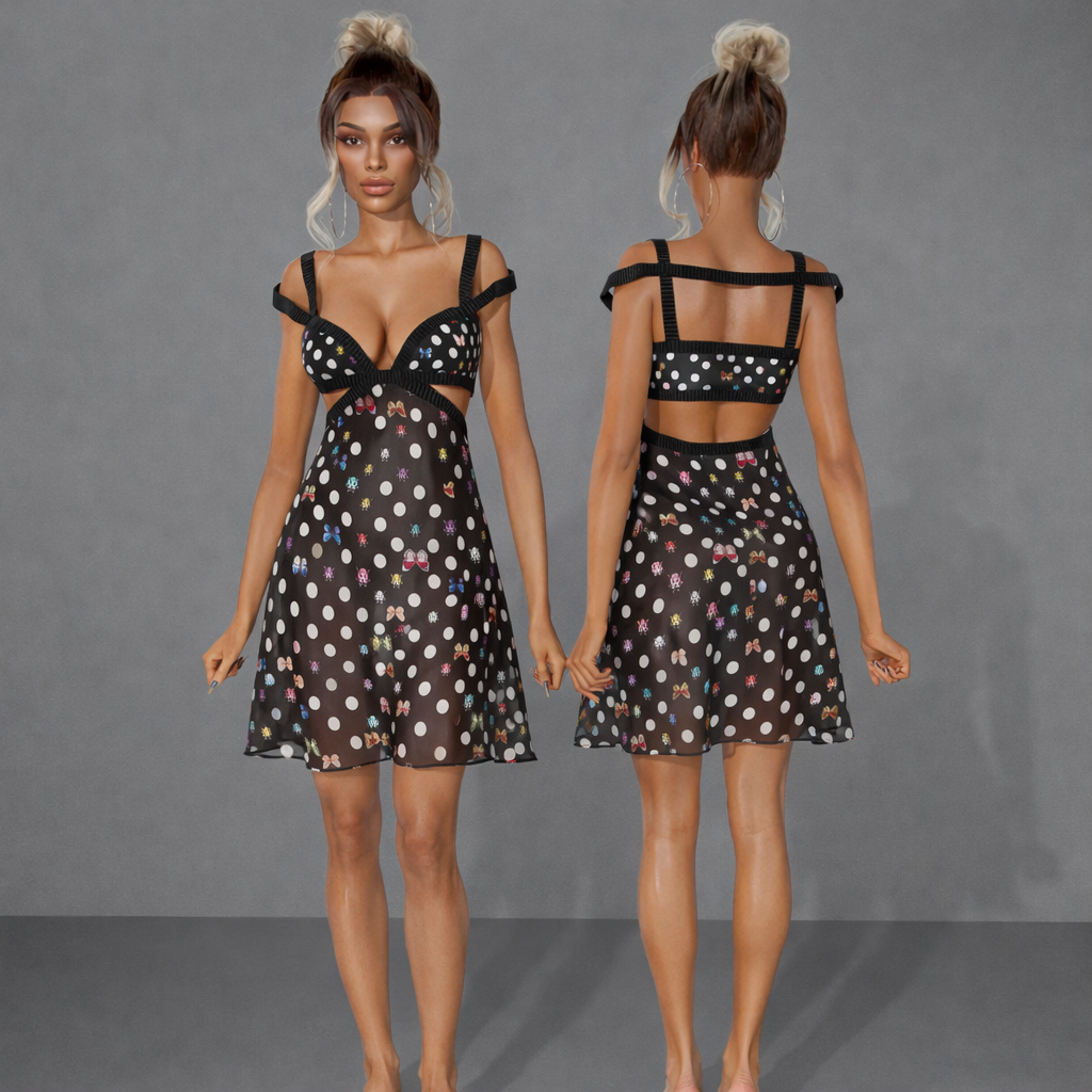 Summer Dotted Sheer Dress mod for The Sims 4 