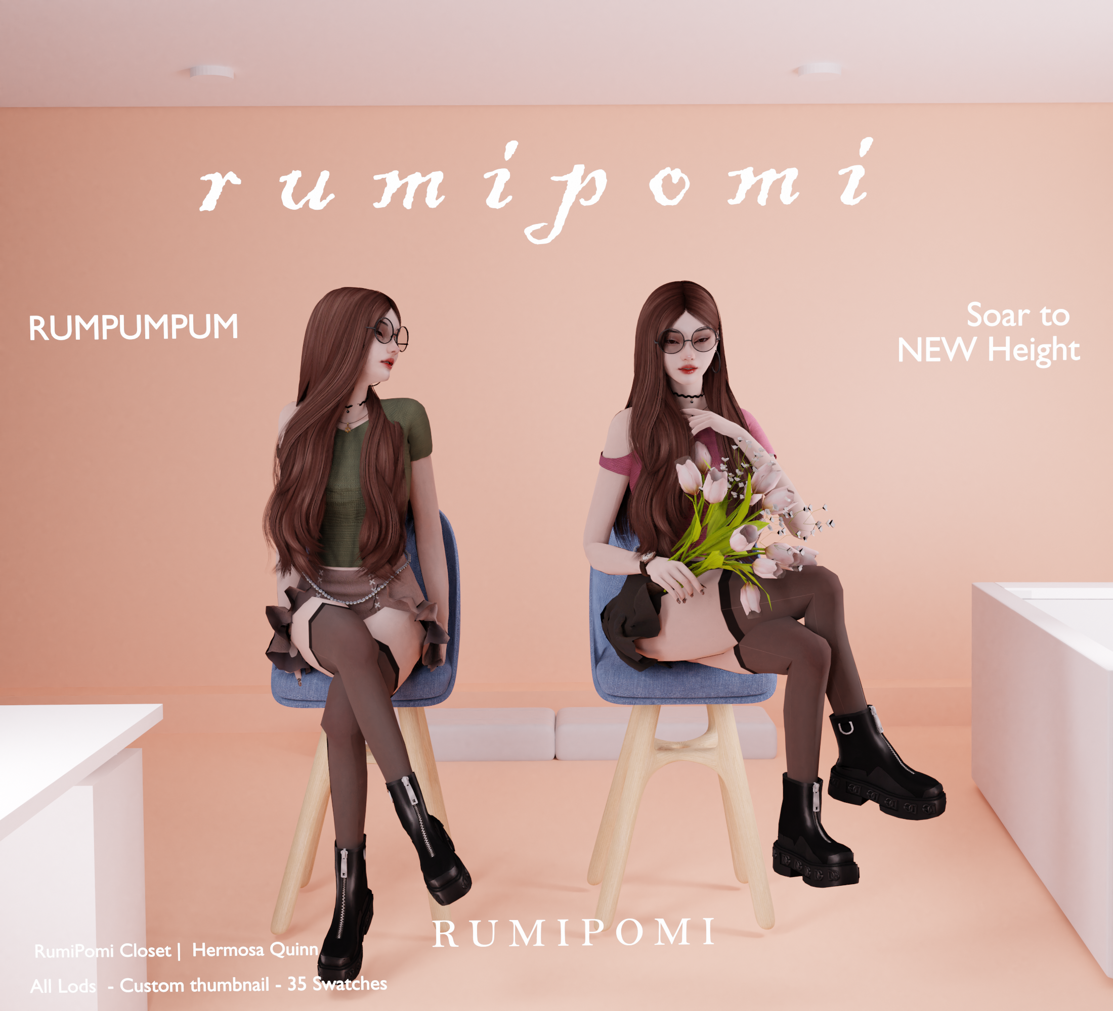 Rumpumpum_Hermosa Quinn Sets mod for The Sims 4 