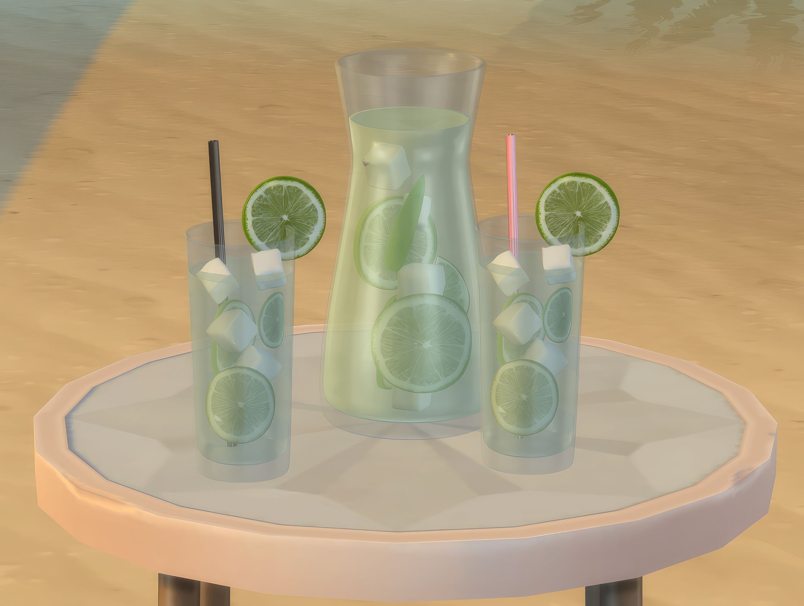 Summer tropical drinks set mod for The Sims 4 