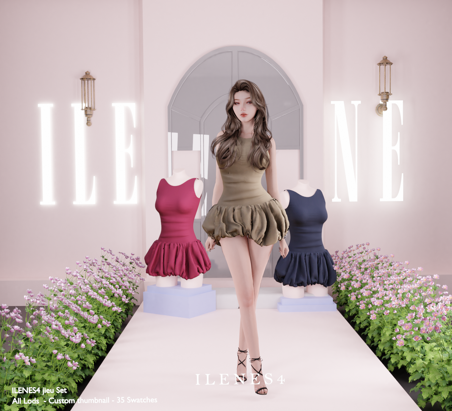 ILN. Jieu Dress mod for The Sims 4 