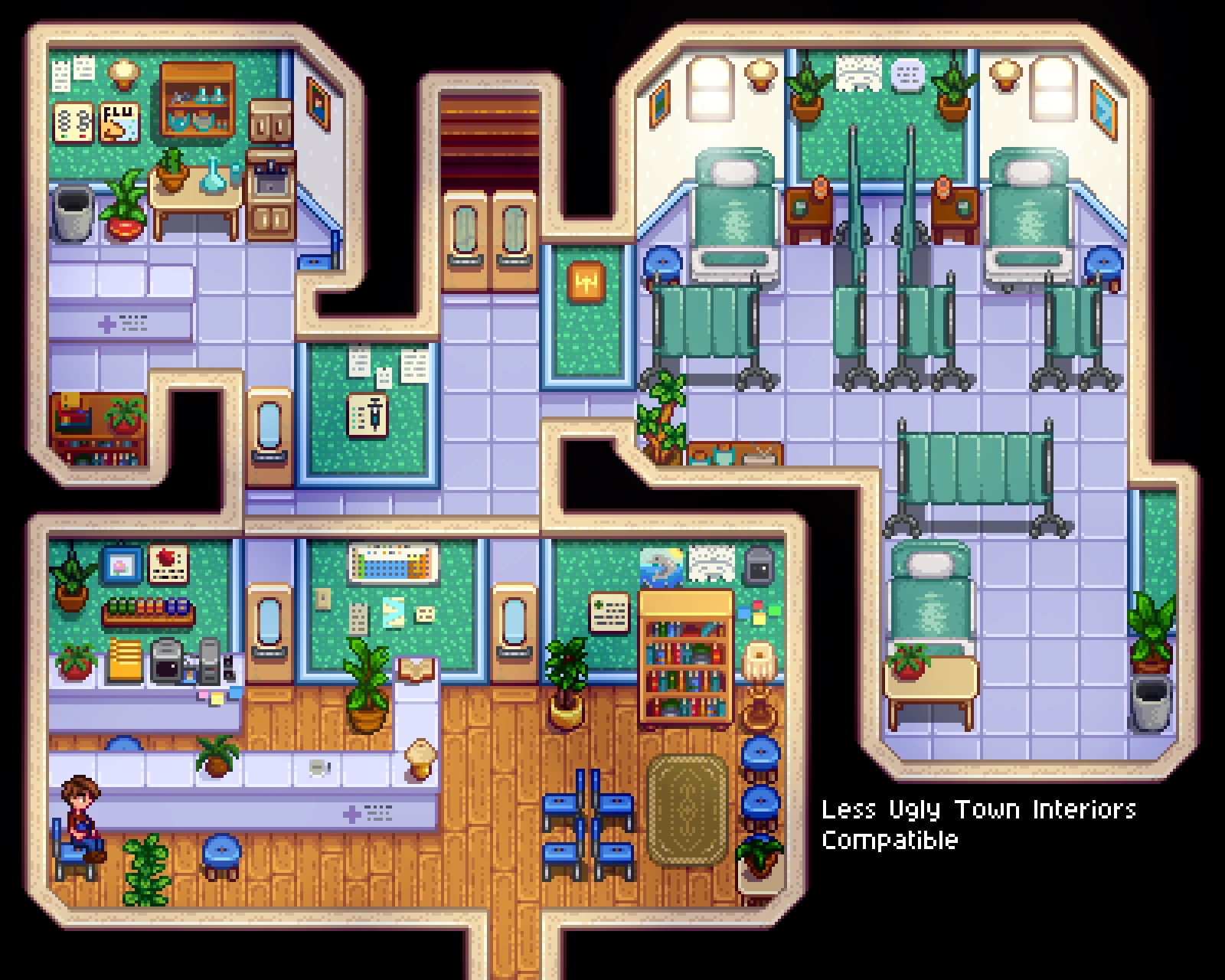 Better Clinic Beds mod for Stardew Valley