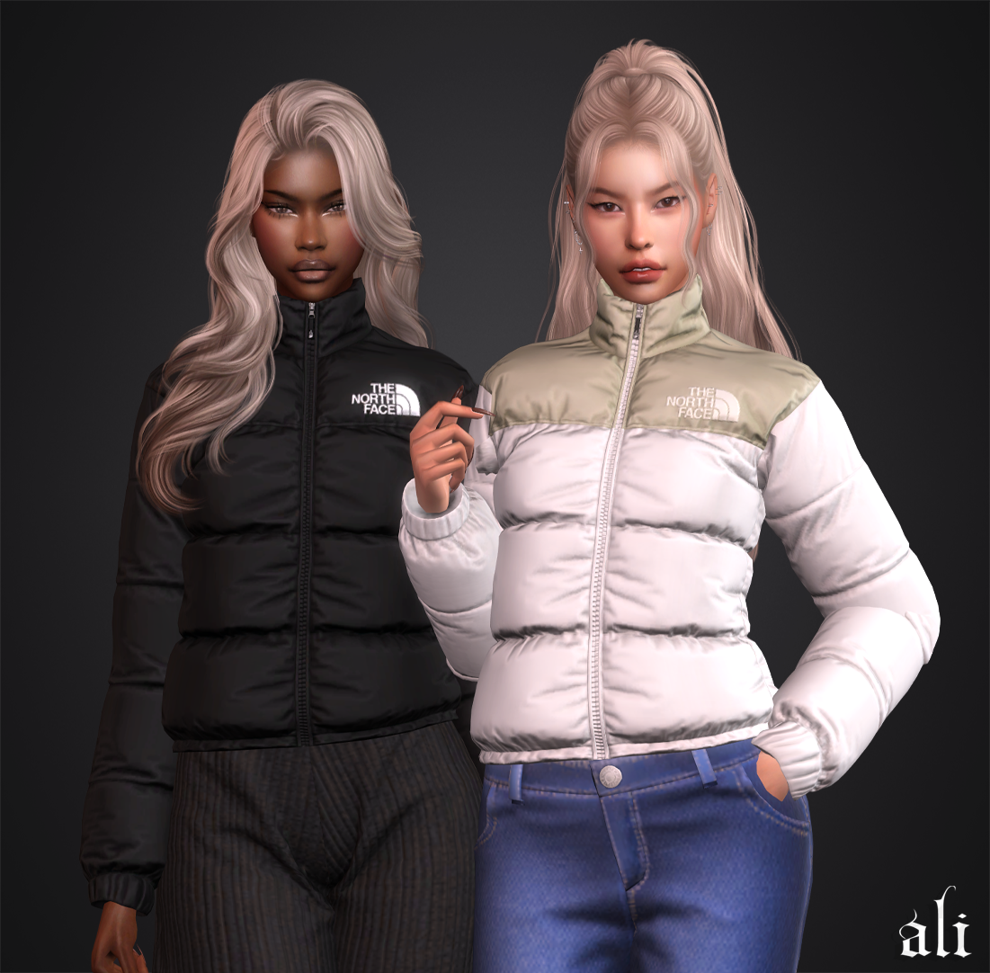 ali - THE NORTH FACE jacket(f) JUN2025 mod for The Sims 4 